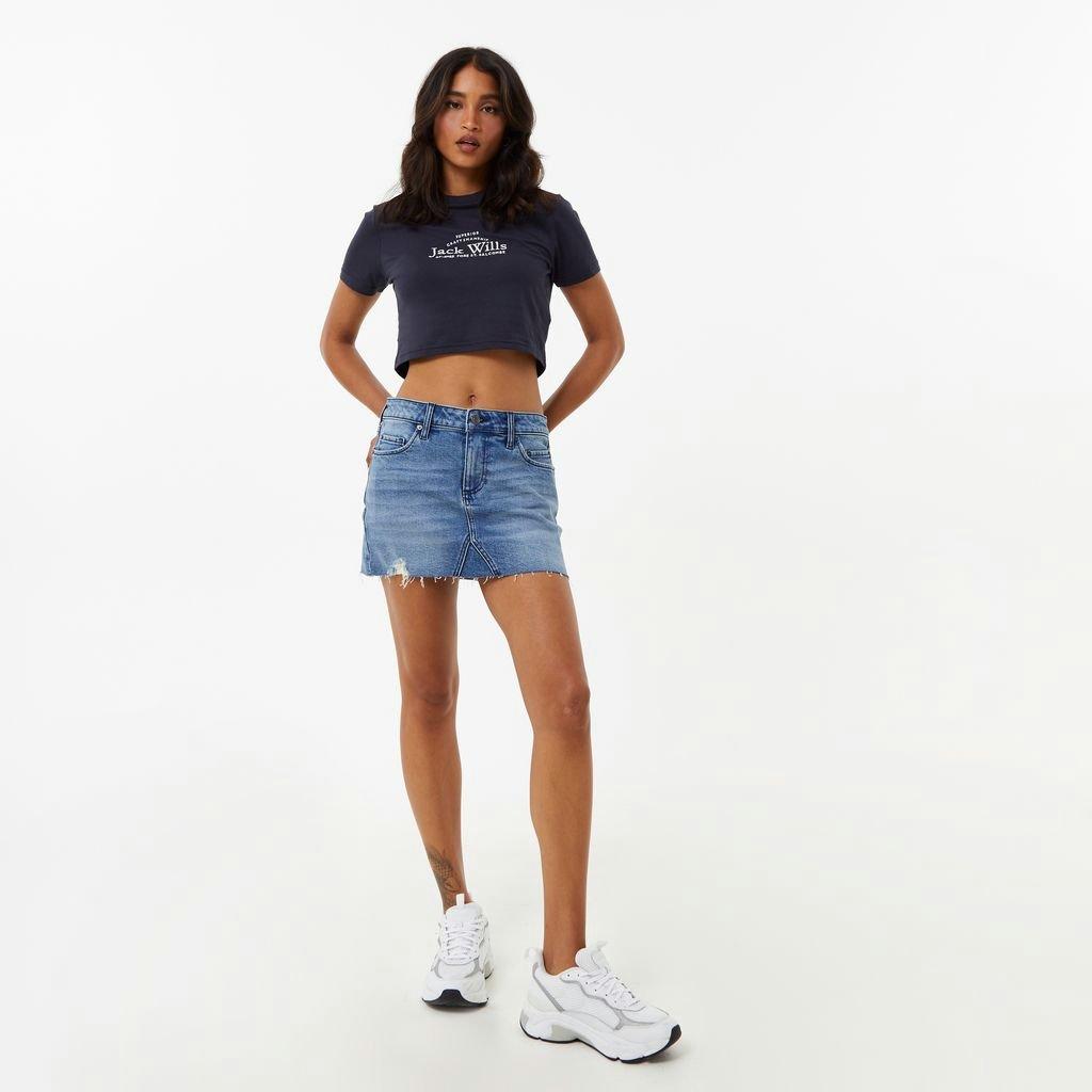 Marine - Jack Wills - Jack Eccleston Crop T-Shirt - 4