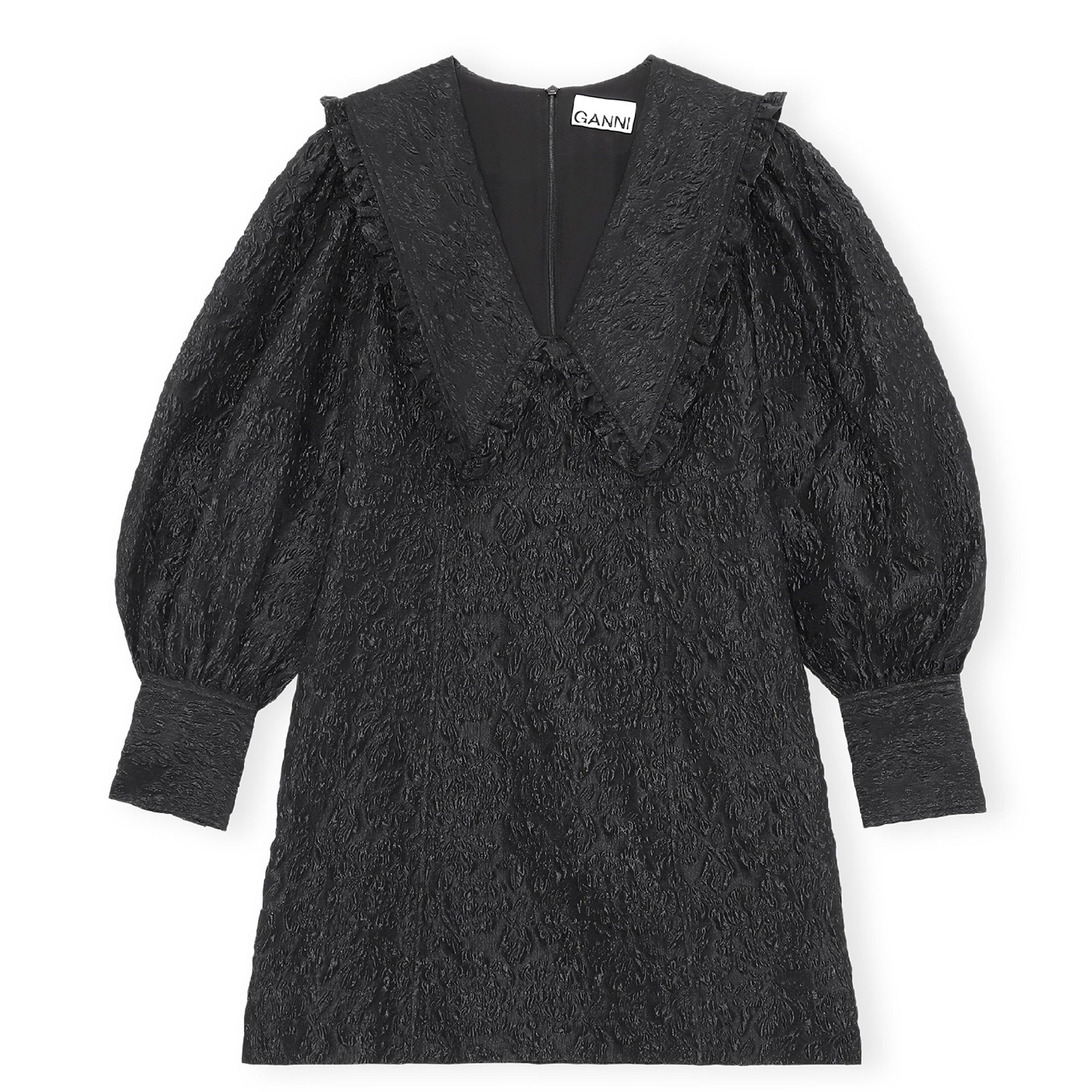 Black - Ganni - Jacquard Relaxed-Fit Mini Dress - 5