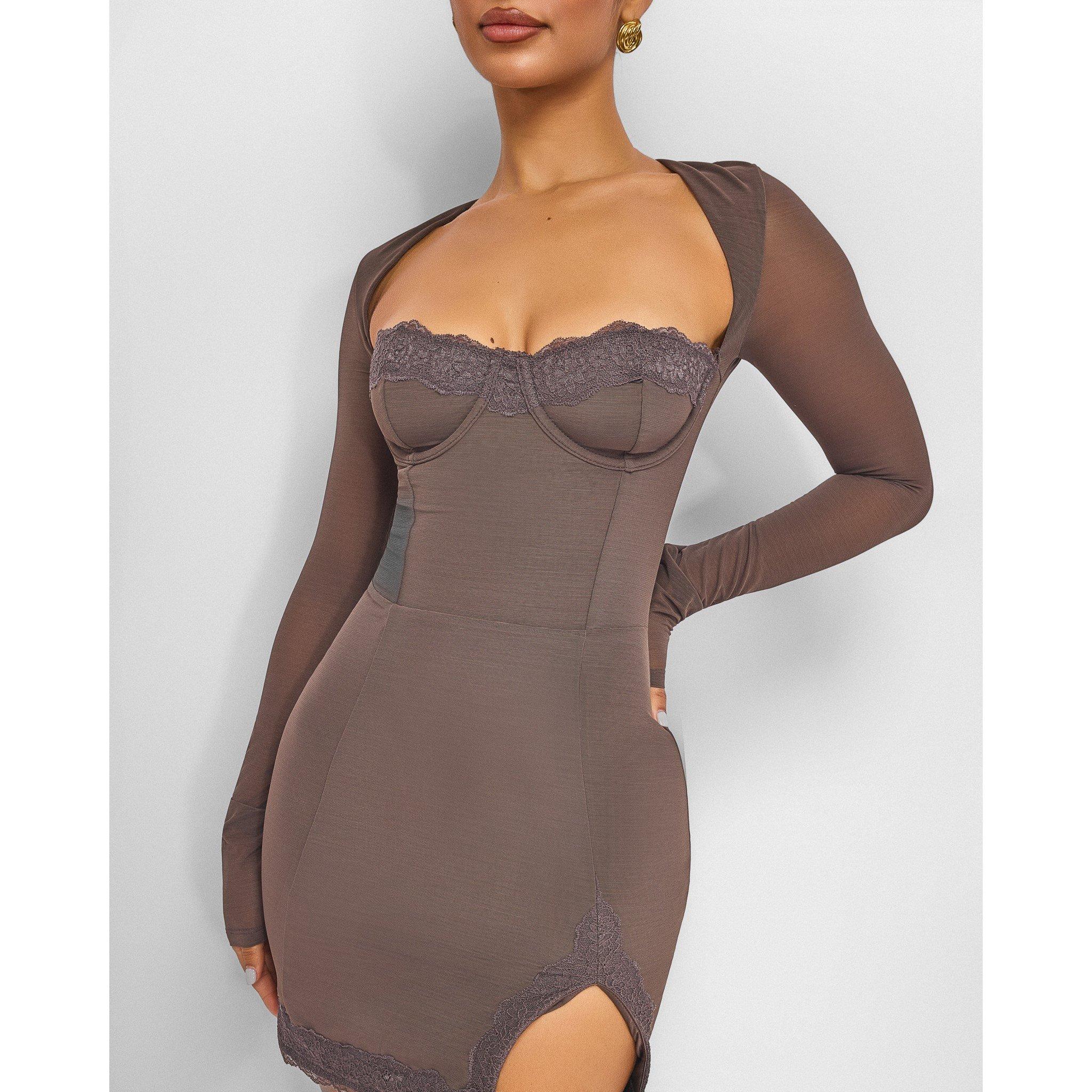 Brown - Mars The Label - MTL Bij Mini Dress Ld61 - 4