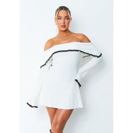 Missy Empire Trim Fold Over Mini Dress