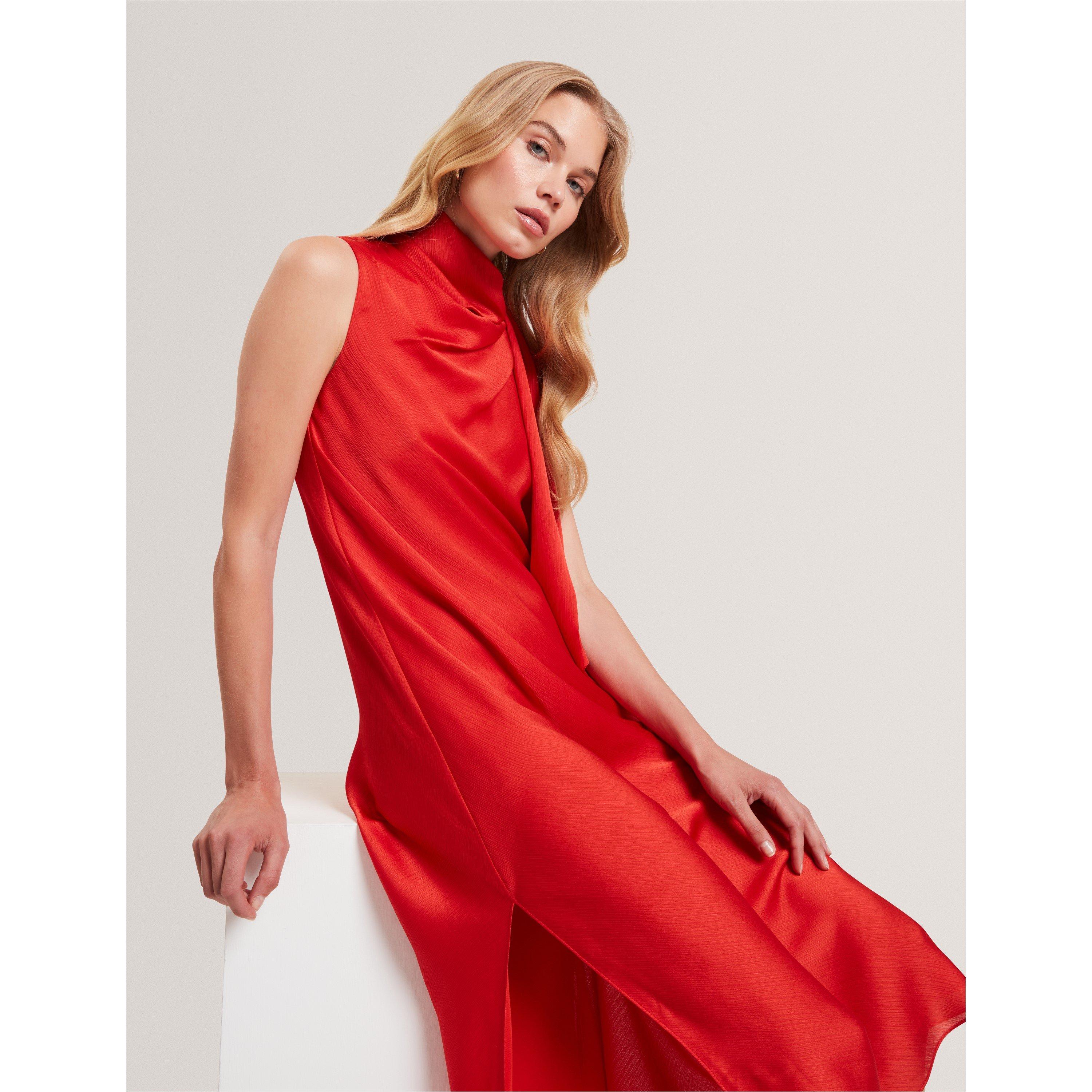 Arancione Bruciato - Ted Baker - Ted Tie Midi Dress Ld54 - 5