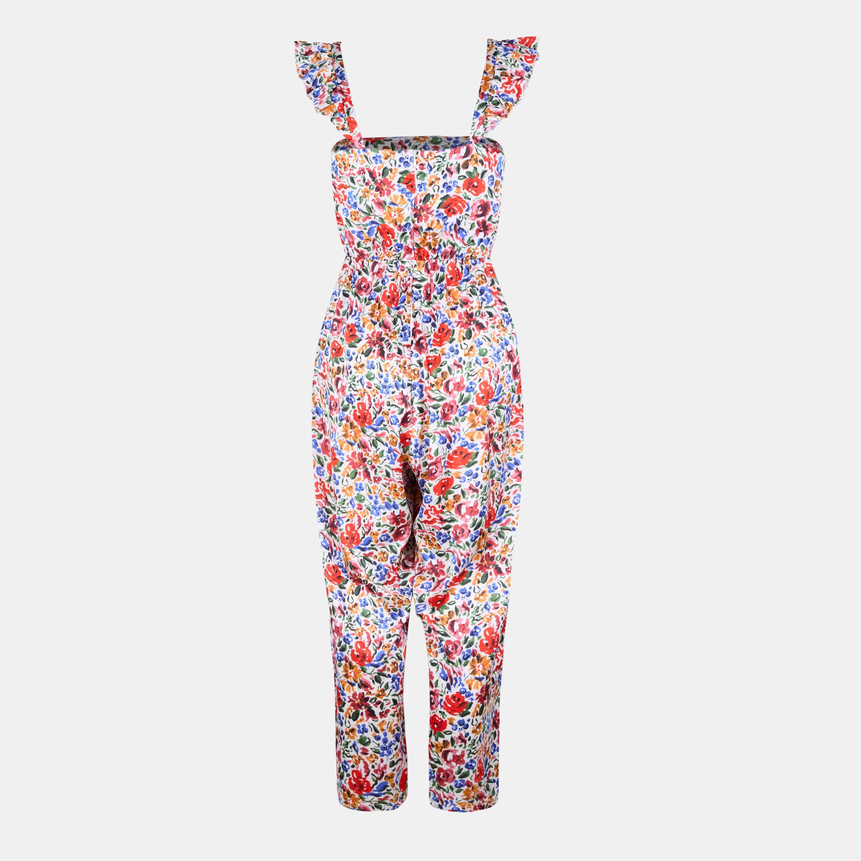 Multi - AX Paris - Multi Floral Print Frill Strap Jumpsuit - 2