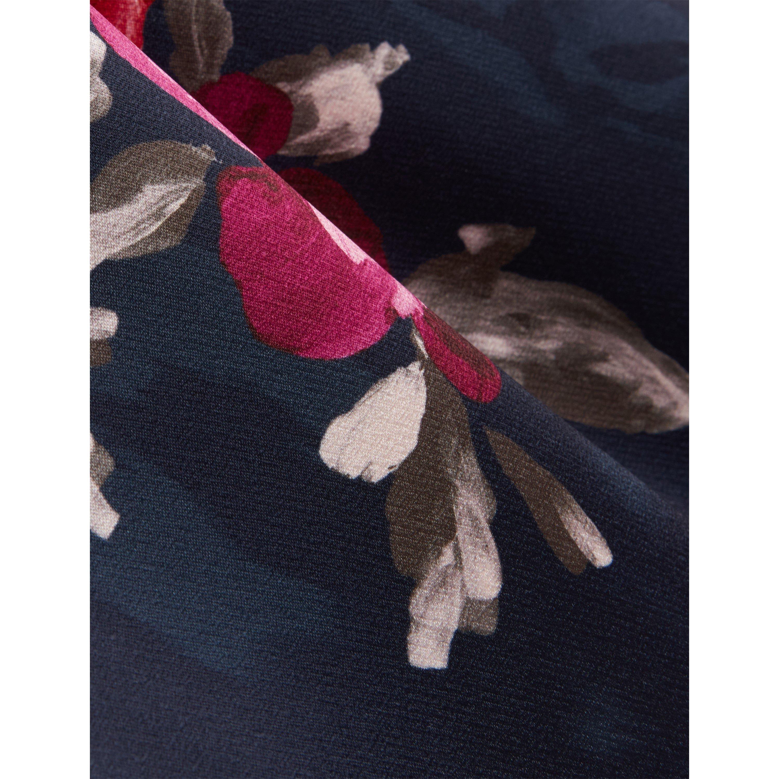 Navy - Ted Baker - Ted Floral Midi Dres Ld71 - 5