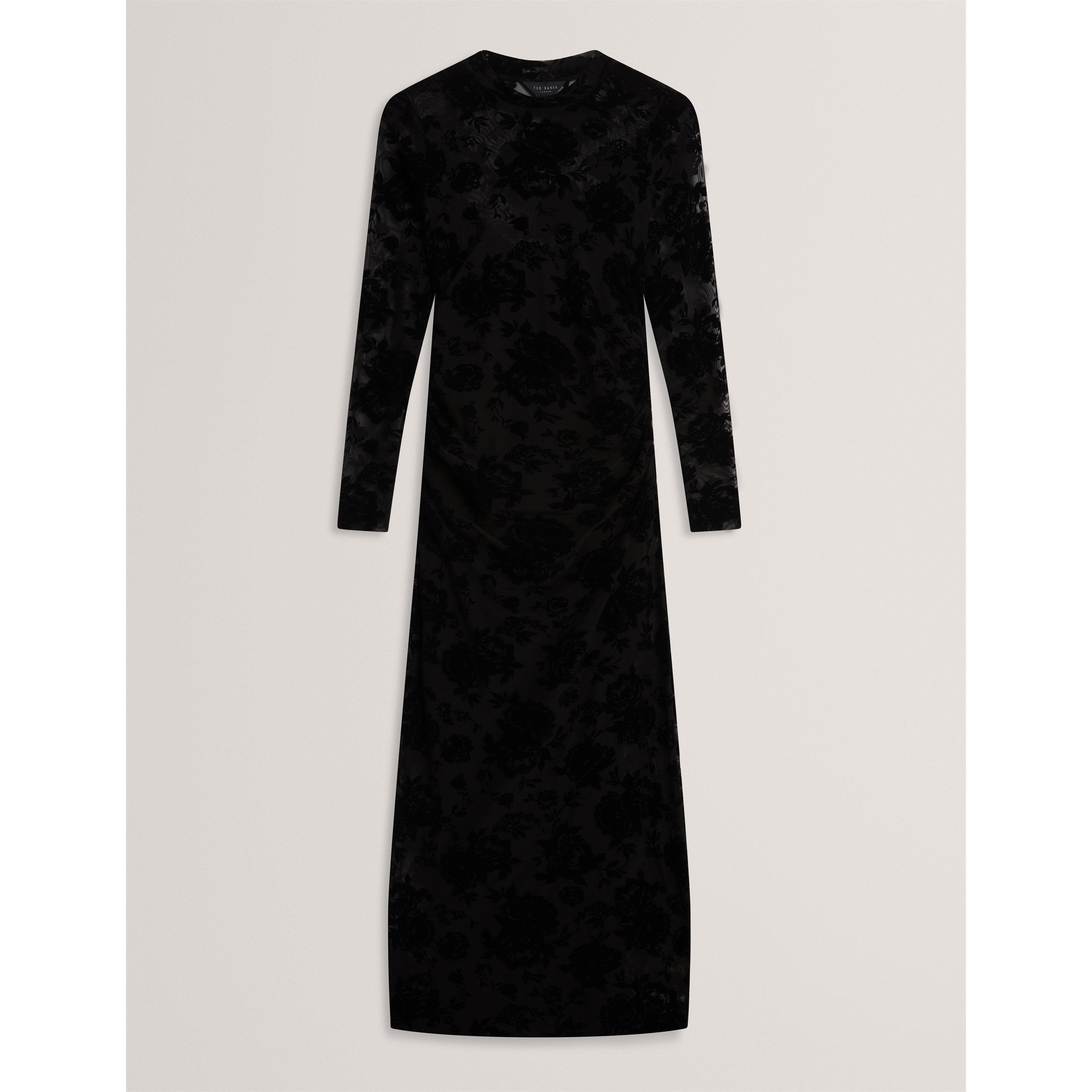 Black - Ted Baker - Ted Mesh Midi Dress Ld64 - 7