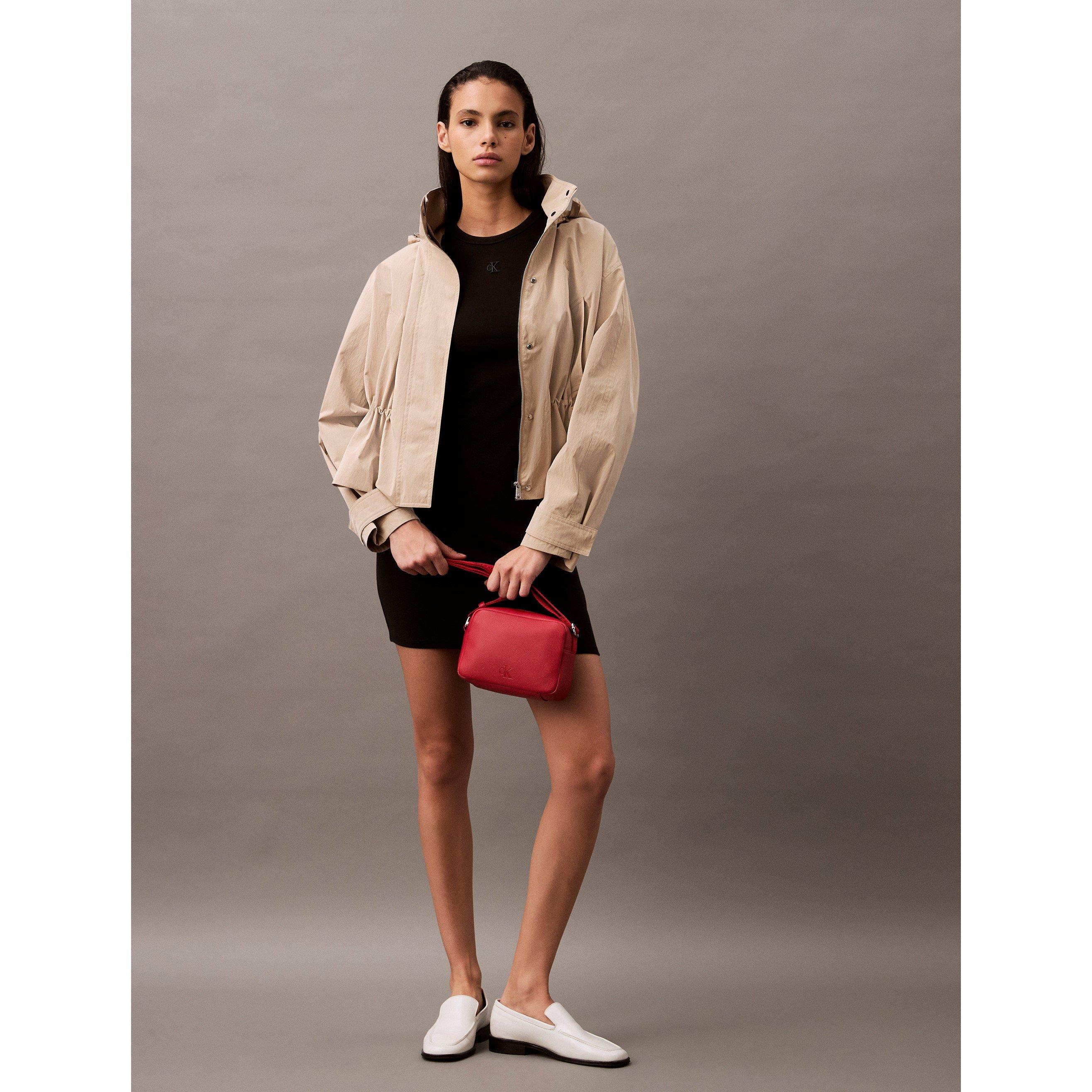 Black - Calvin Klein Jeans - Women's Short-Sleeve Rib Mini Dress - 6