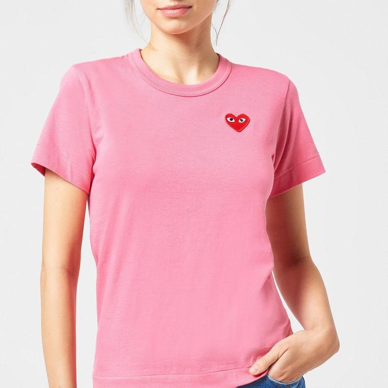 Comme des Garcons PLAY | Peeping Heart Appliqué T-Shirt Comme des Garcons PLAY | Peeping Heart Appliqué T-Shirt