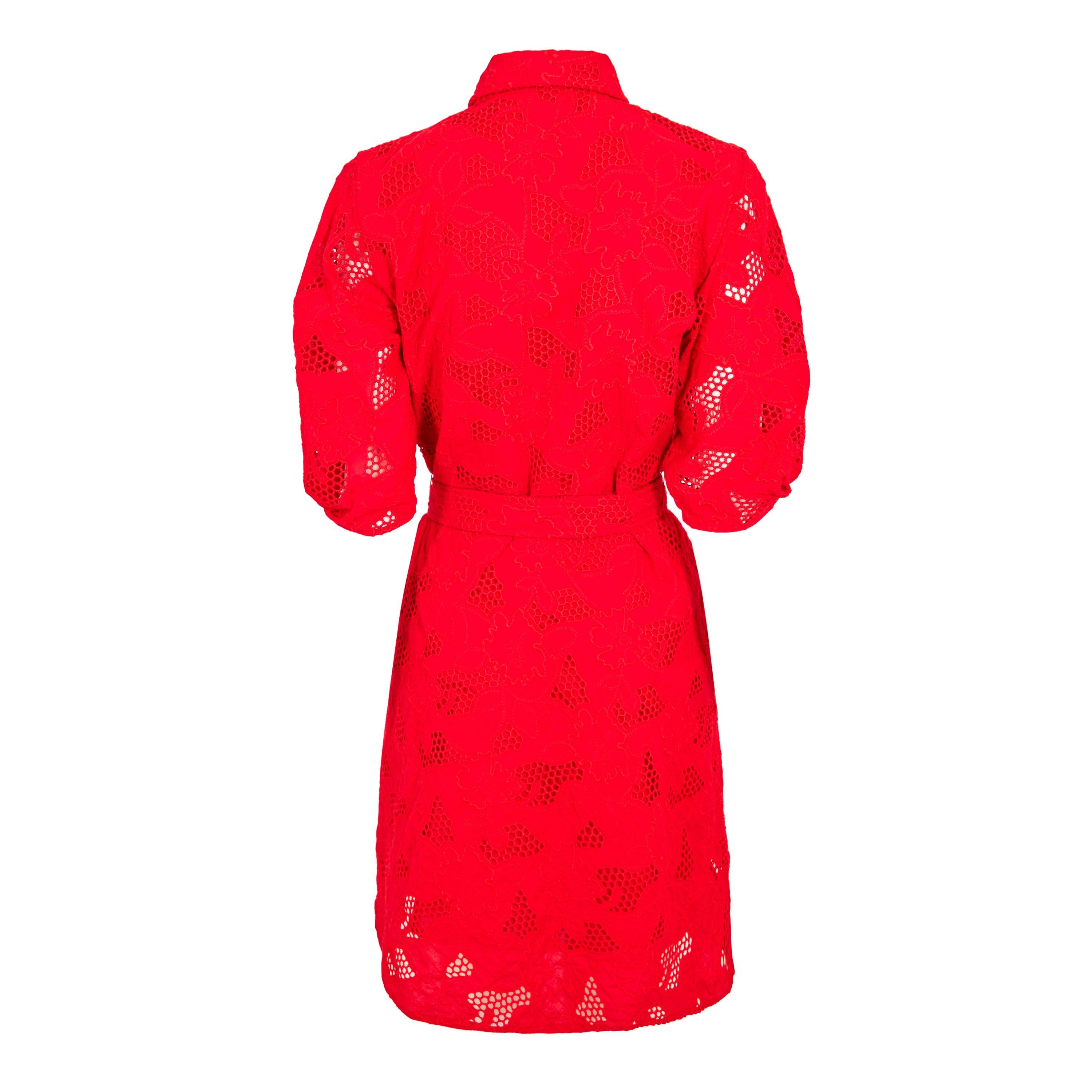 CRUISE RED - Lauren by Ralph Lauren - LRL Brod Dress Ld62 - 2