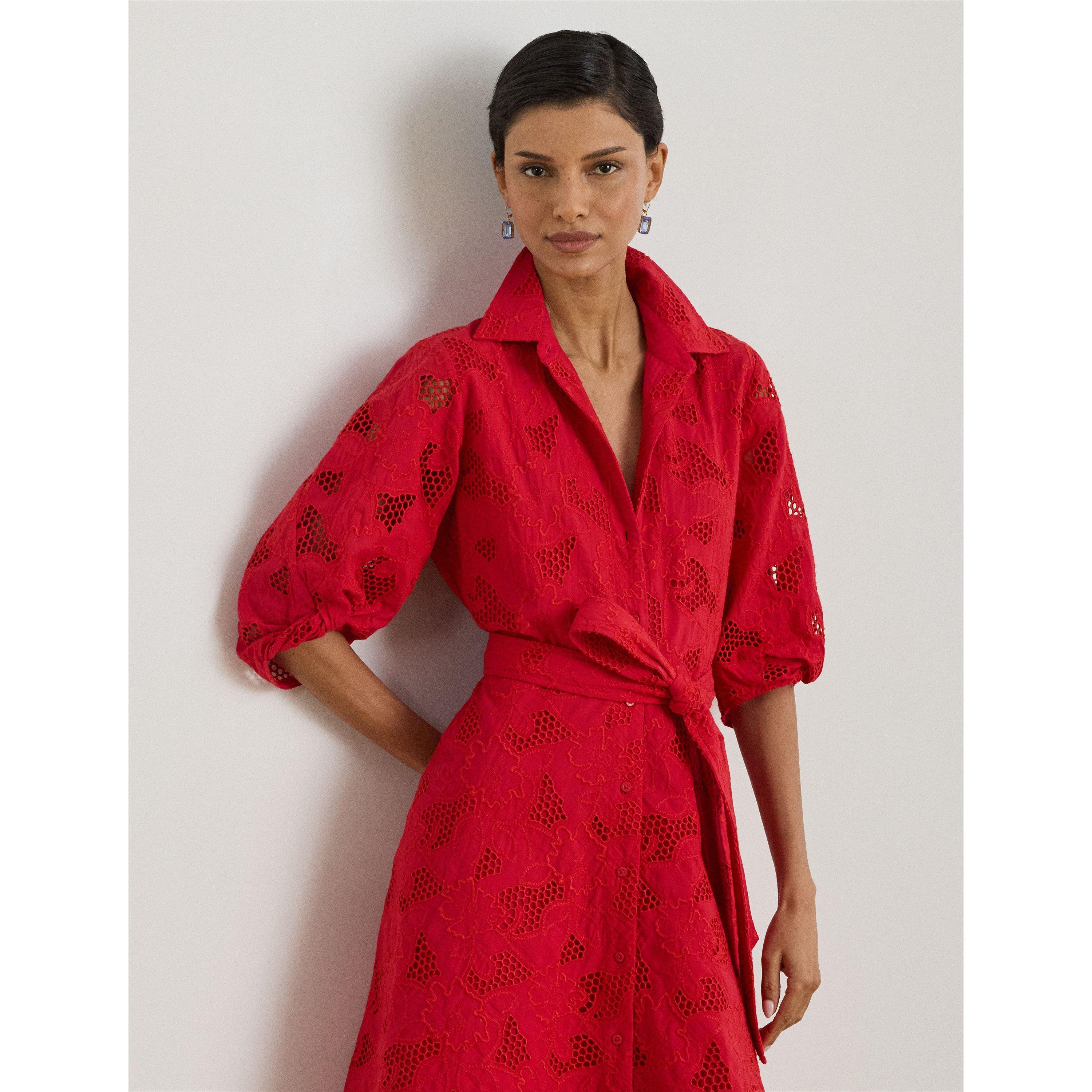 CRUISE RED - Lauren by Ralph Lauren - LRL Brod Dress Ld62 - 3