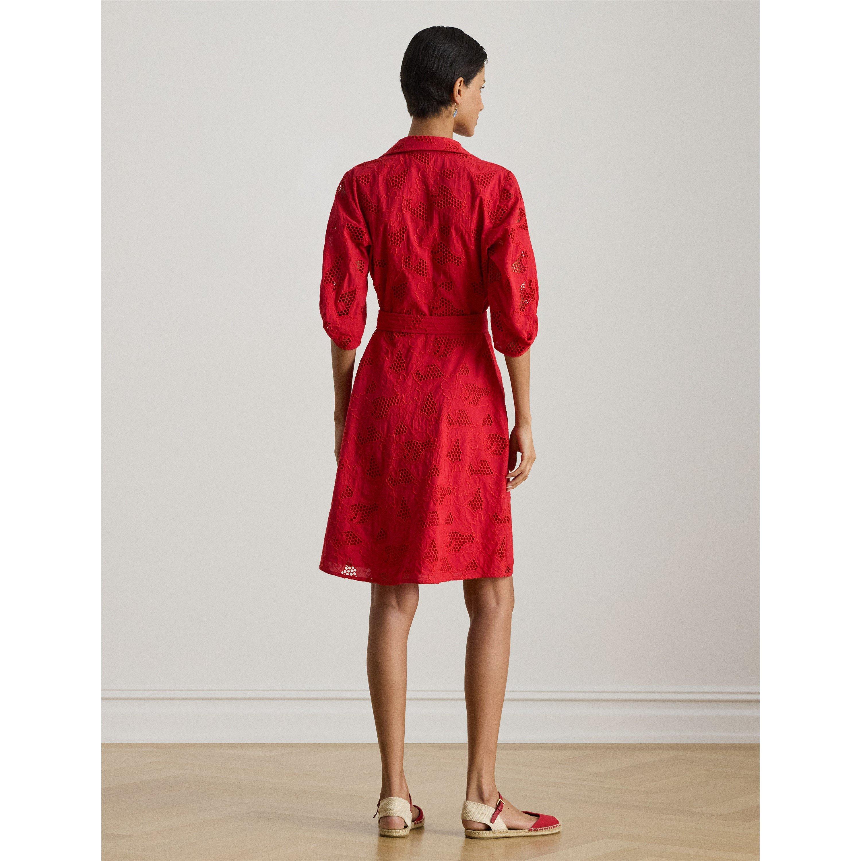 CRUISE RED - Lauren by Ralph Lauren - LRL Brod Dress Ld62 - 4