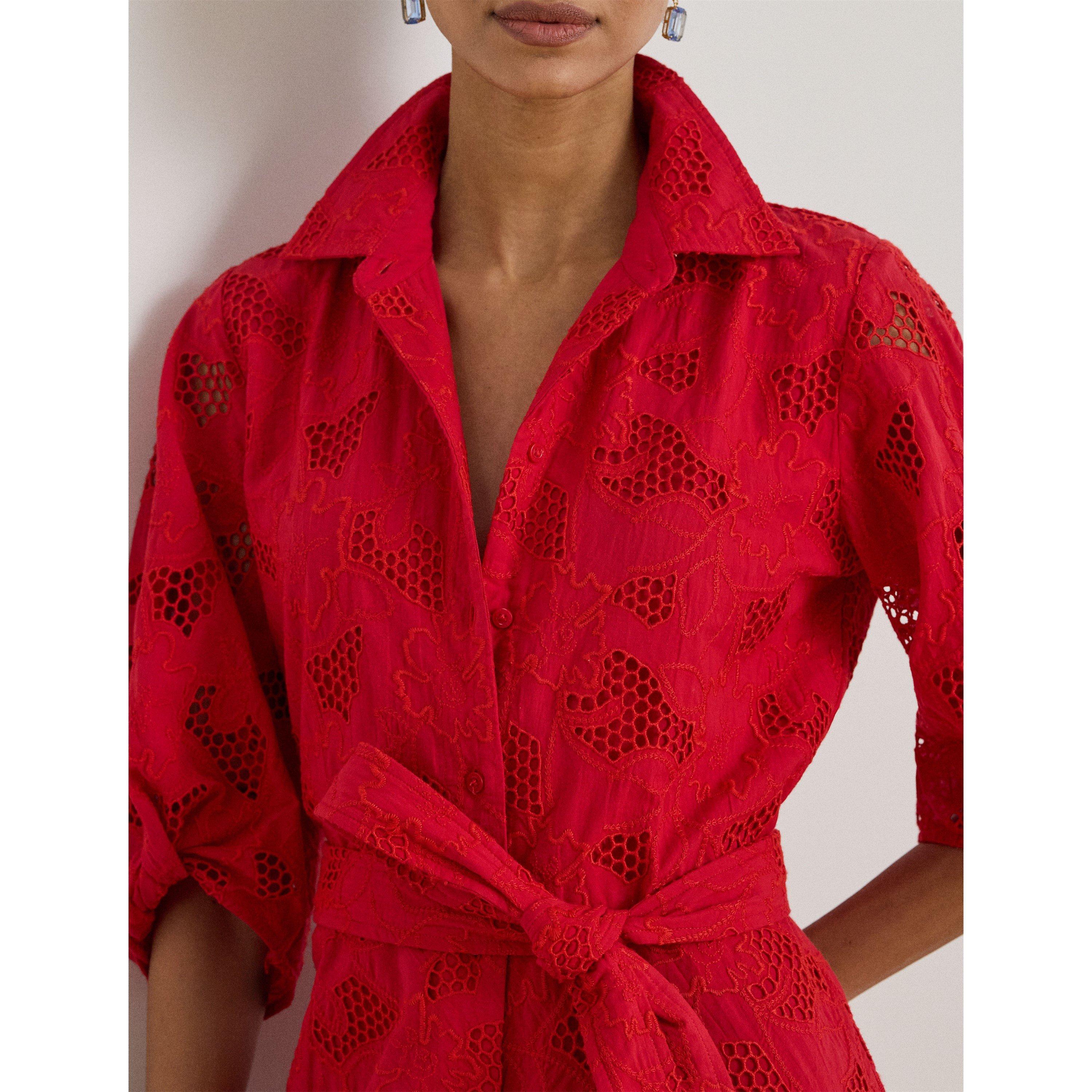 CRUISE RED - Lauren by Ralph Lauren - LRL Brod Dress Ld62 - 5