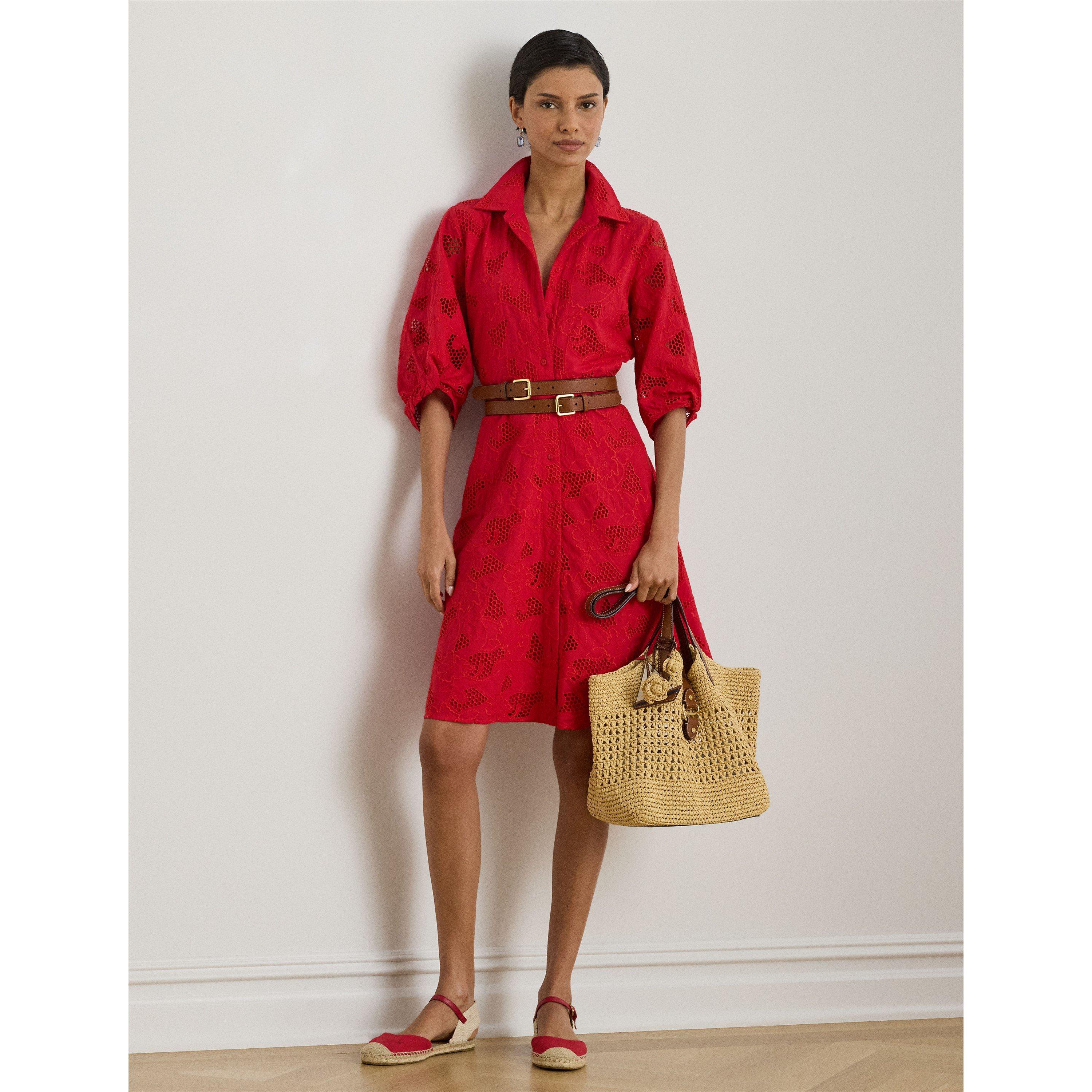 CRUISE RED - Lauren by Ralph Lauren - LRL Brod Dress Ld62 - 6