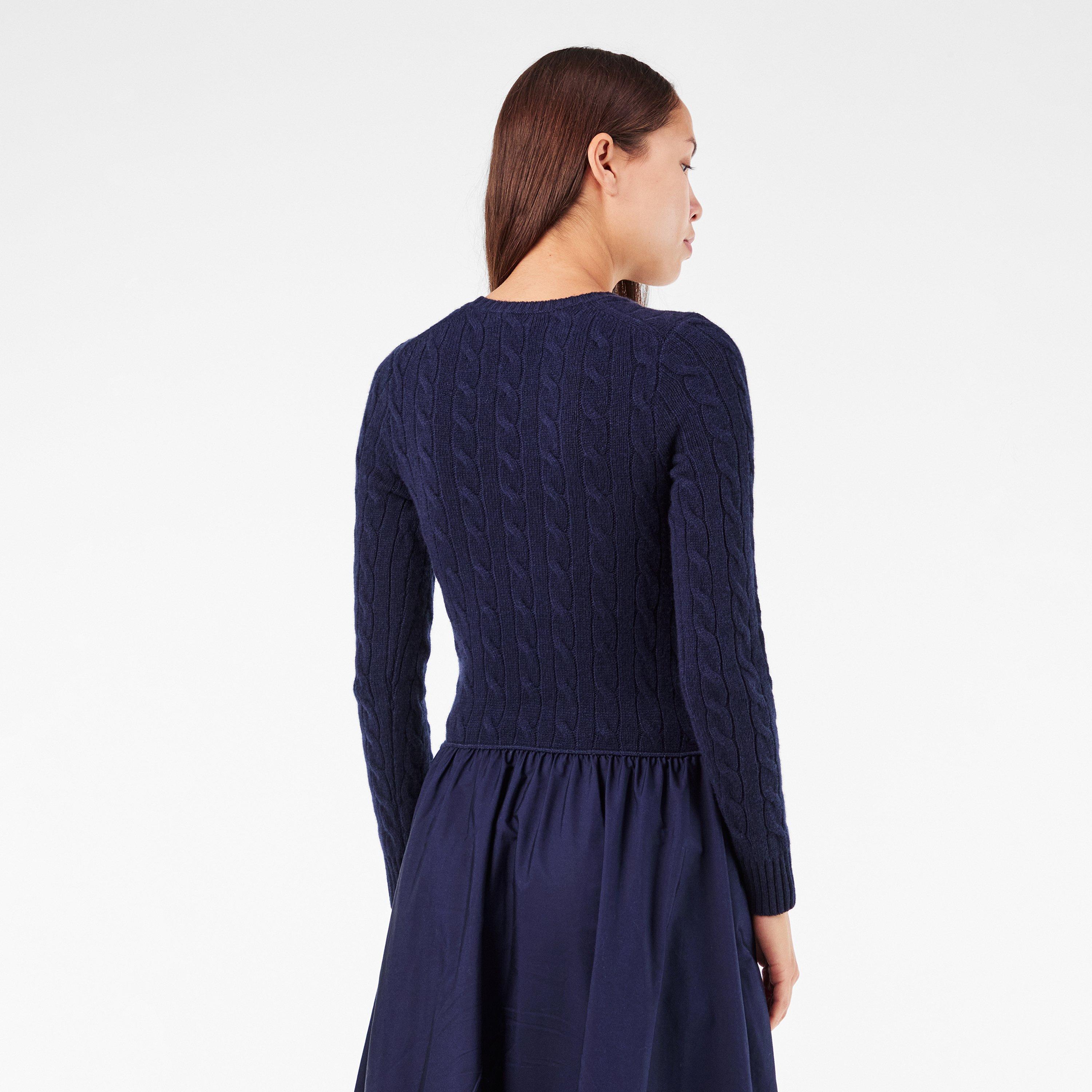 HUNTER NAVY - Polo Ralph Lauren - Women's Cable A-Line Dress - 4