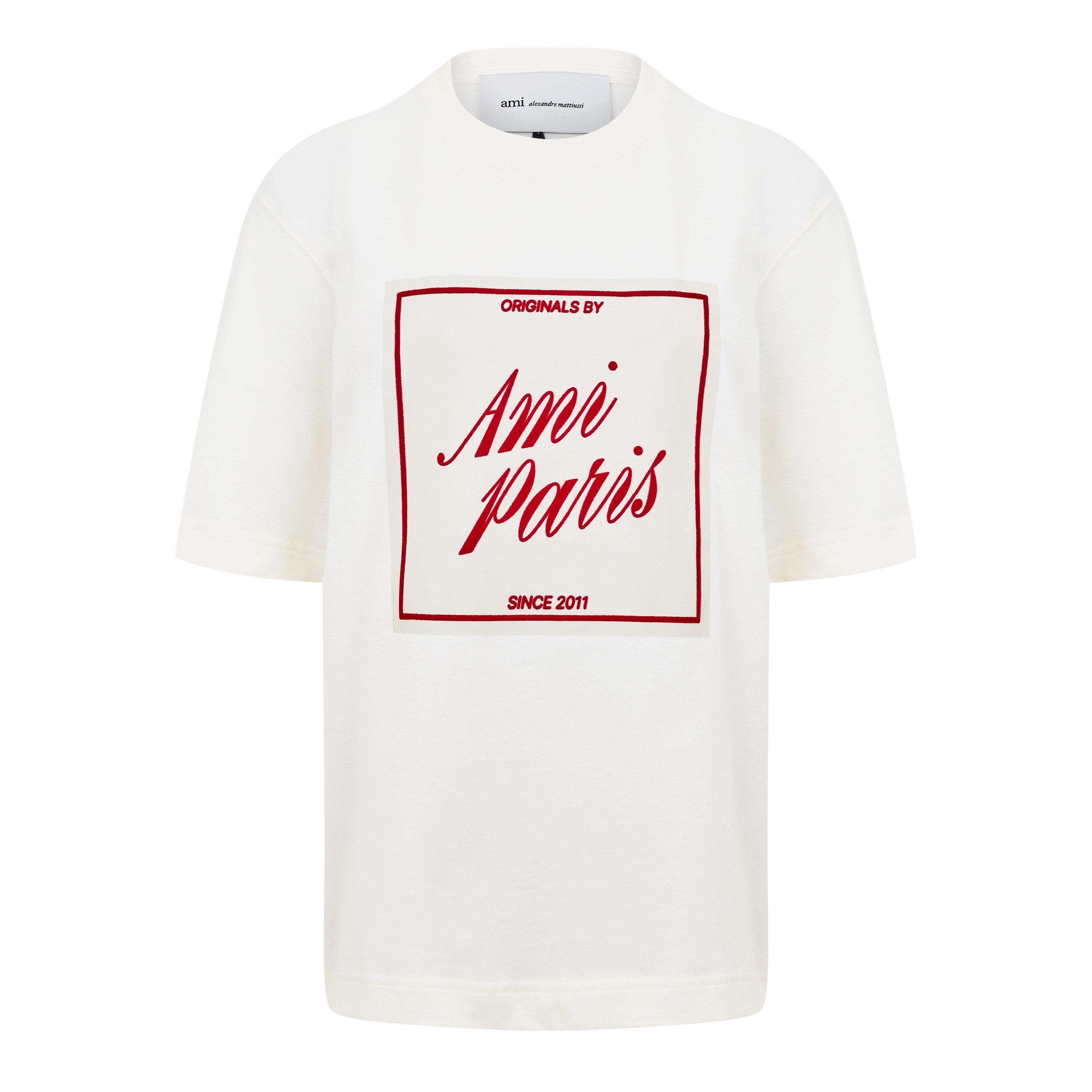 Blanc - Ami Paris - Ami Label Tee Ld61 - 1