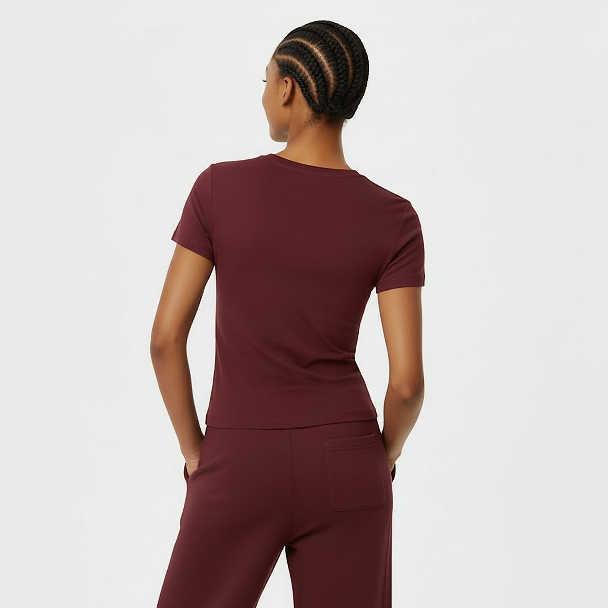 Wine - Jack Wills - Women's Graphic Baby Slim Fit T-Shirt - 4