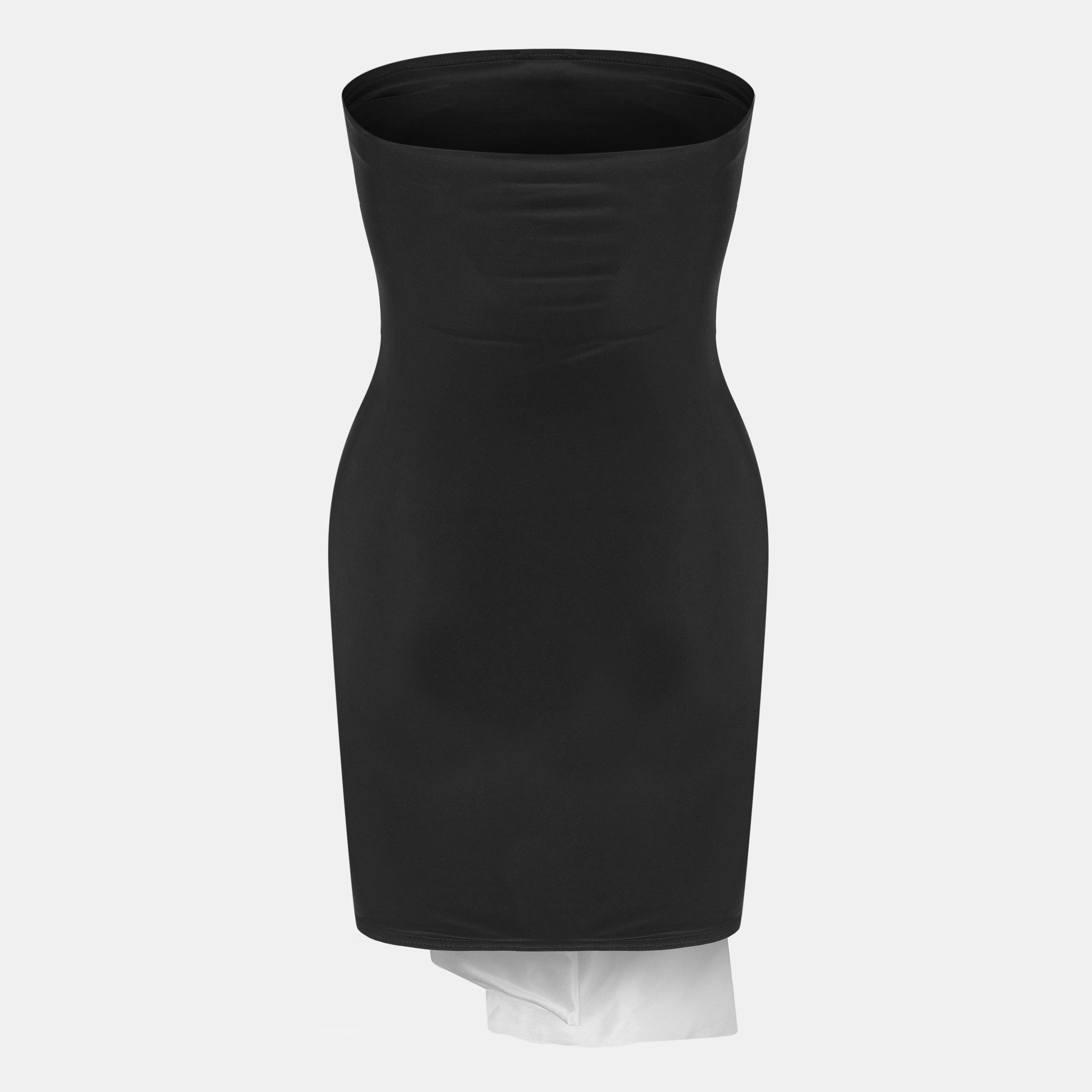 Black - AX Paris - Black Contrast Bow Detail Strapless Bodycon Mini Dress - 2