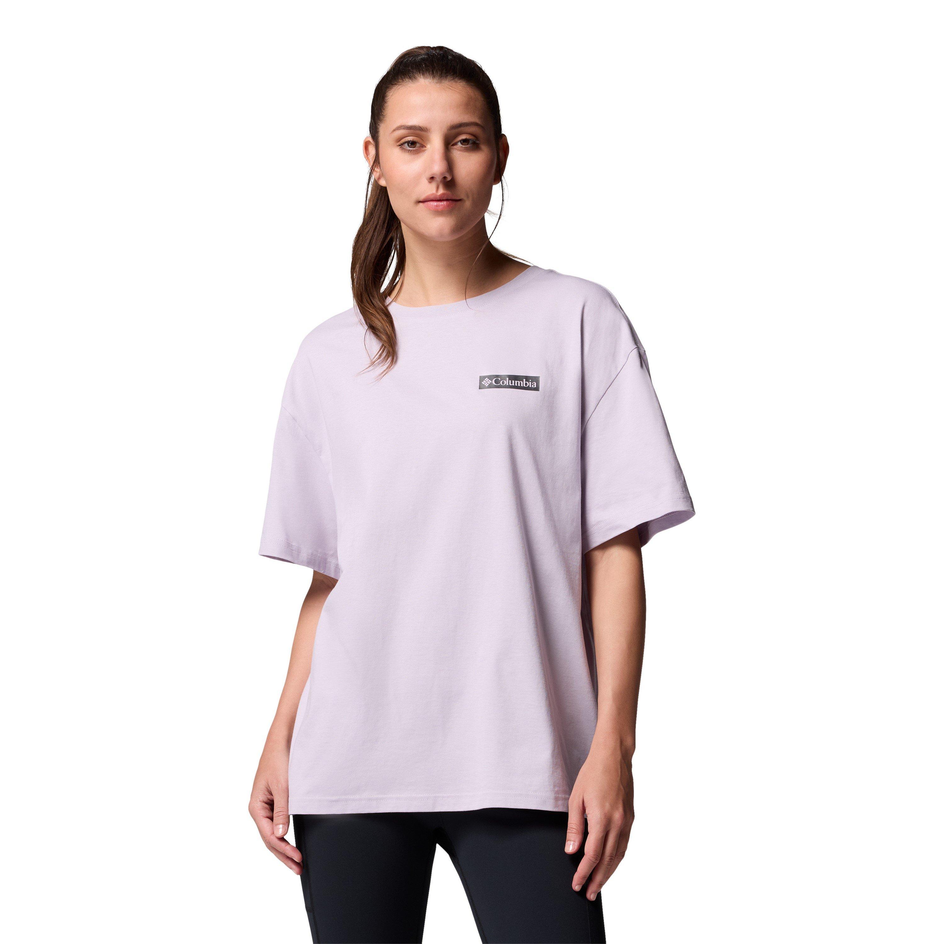 Columbia Women's Oversized T-Shirt - Lacender Pearl - 12 (M)