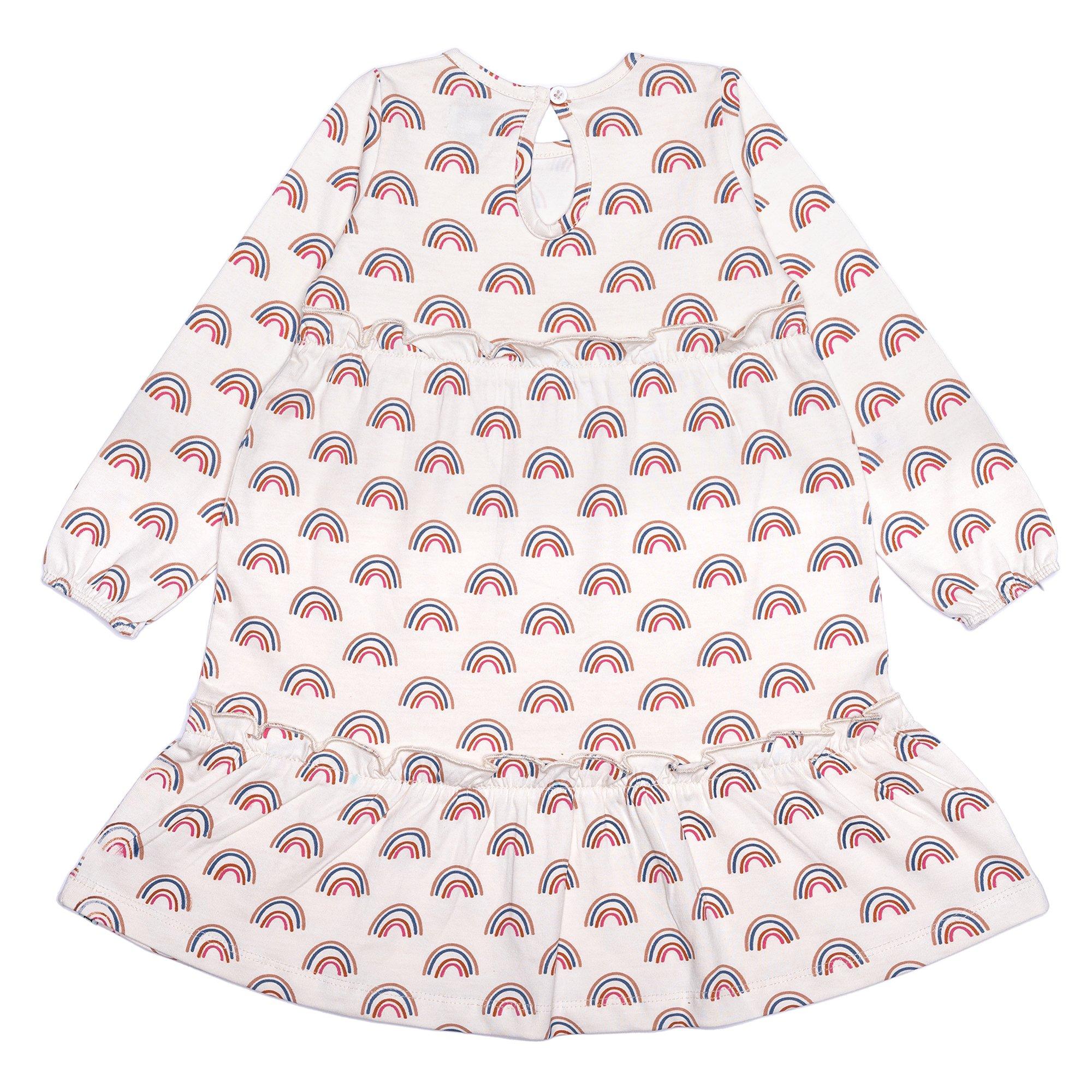 Multi - Lilly and Sid - Rainbow Jersey A-Line Dress - 2