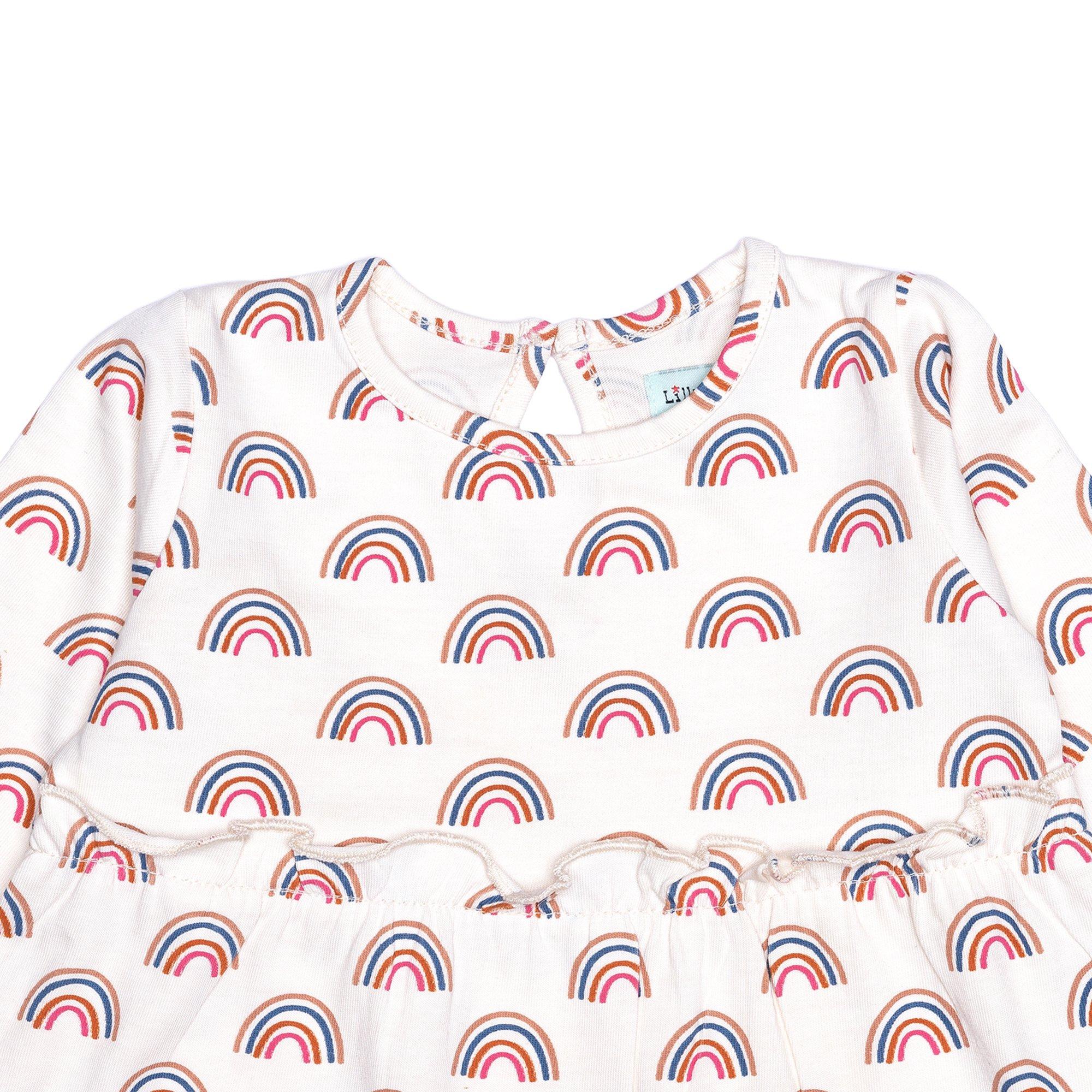 Multi - Lilly and Sid - Rainbow Jersey A-Line Dress - 3