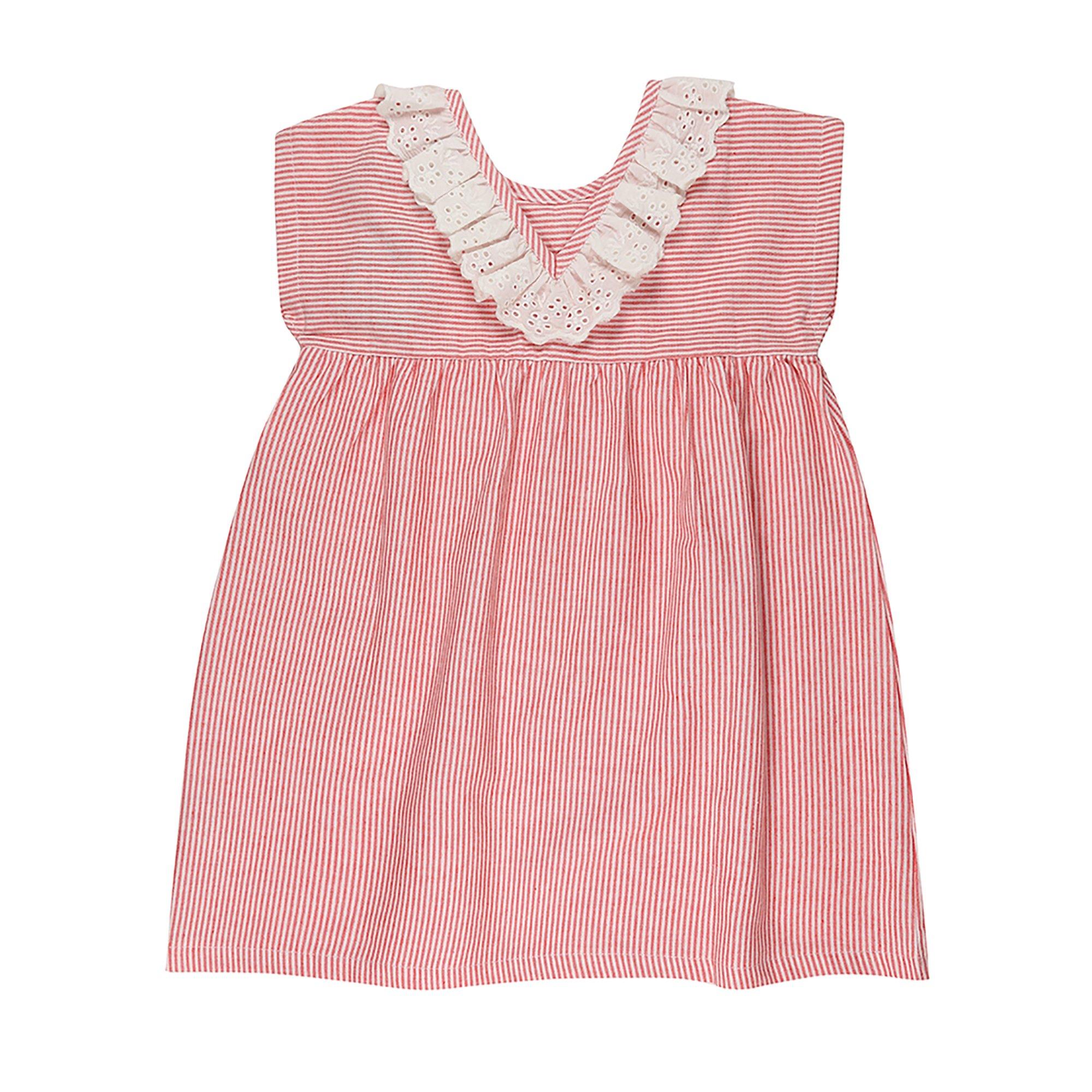 Red - Lilly and Sid - Red Woven A-Line Dress - 2