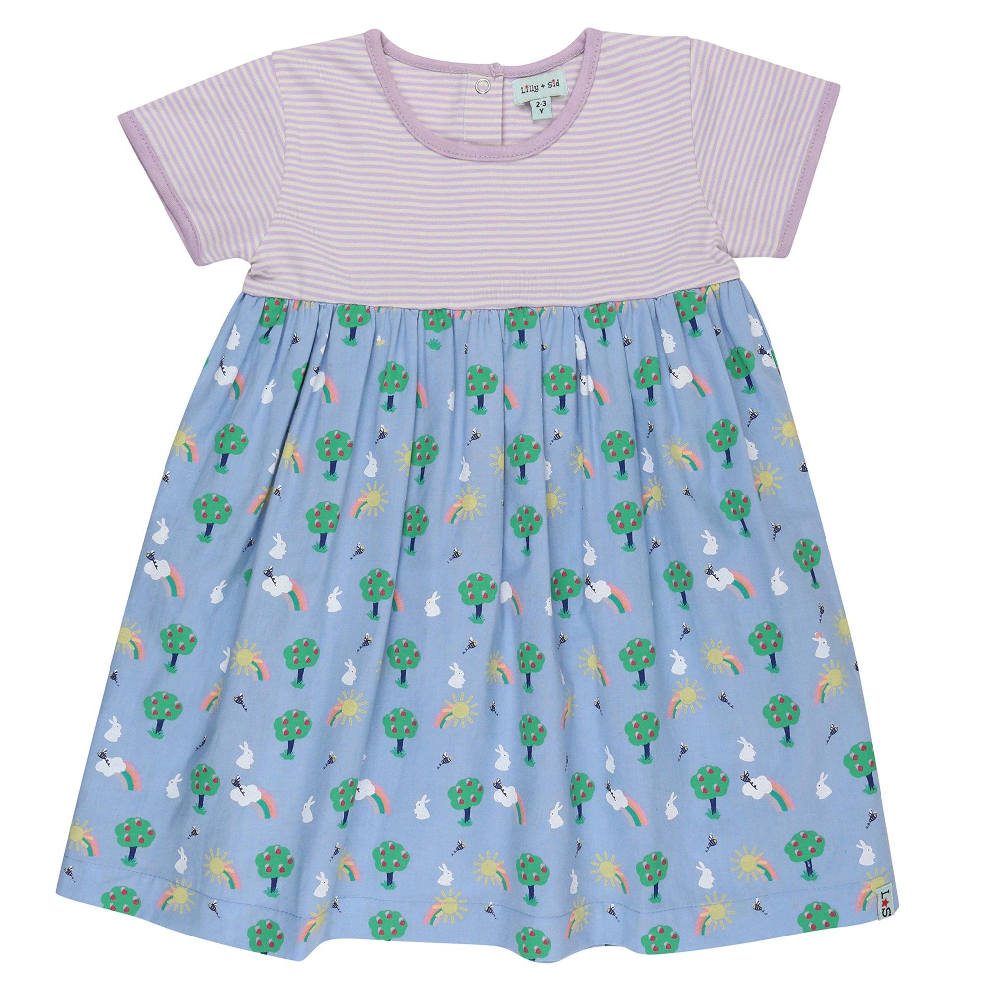 Kids' Multicoloured Bunny Print A-Line Dress