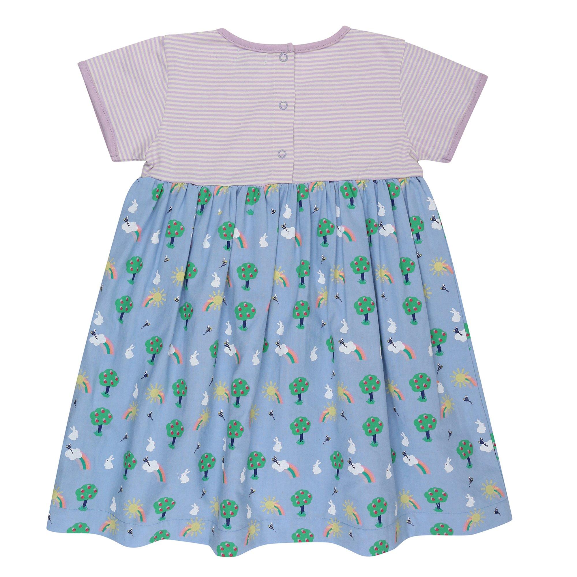Multi - Lilly and Sid - Multicoloured Bunny Print A-Line Dress - 2