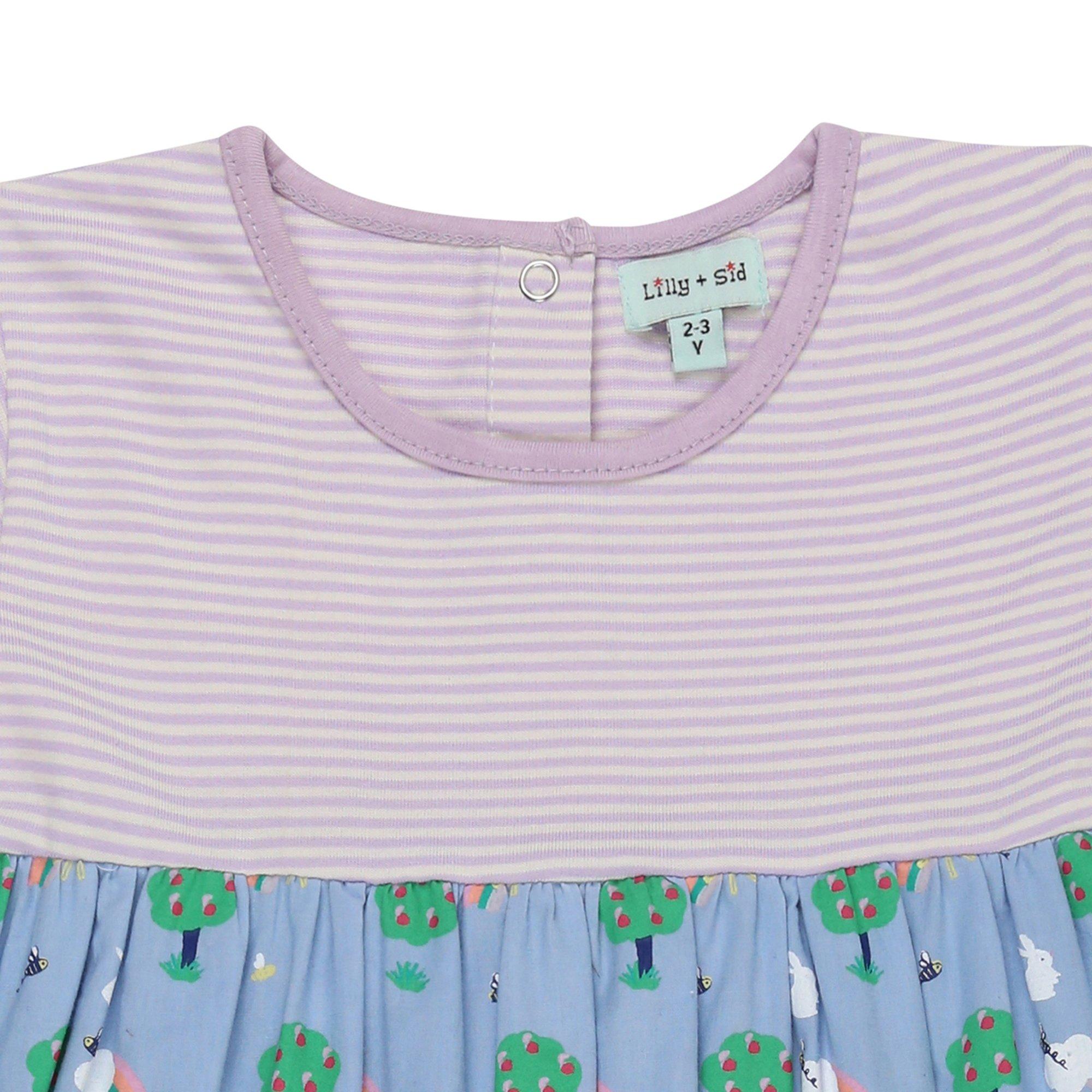 Multi - Lilly and Sid - Multicoloured Bunny Print A-Line Dress - 3