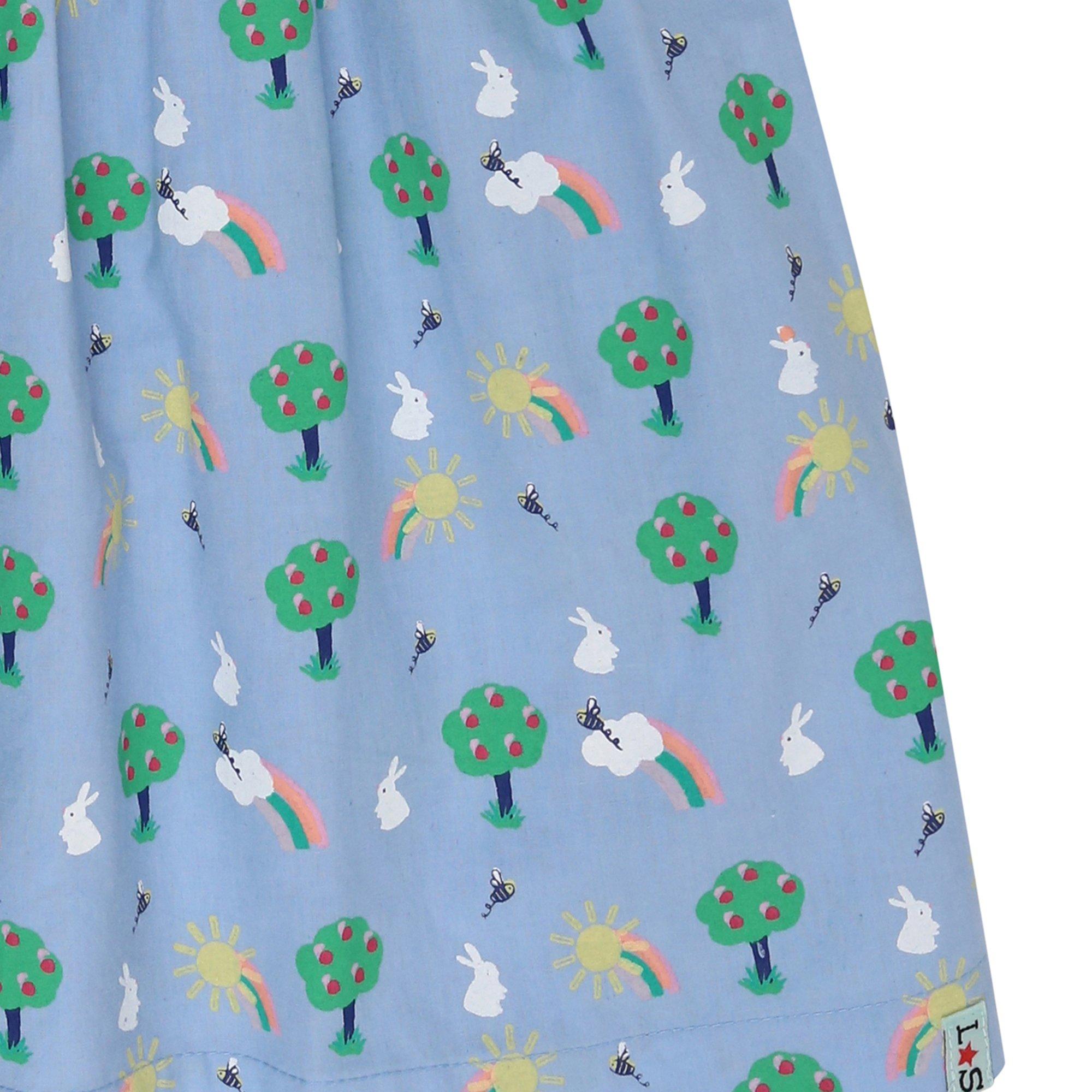 Multi - Lilly and Sid - Multicoloured Bunny Print A-Line Dress - 4