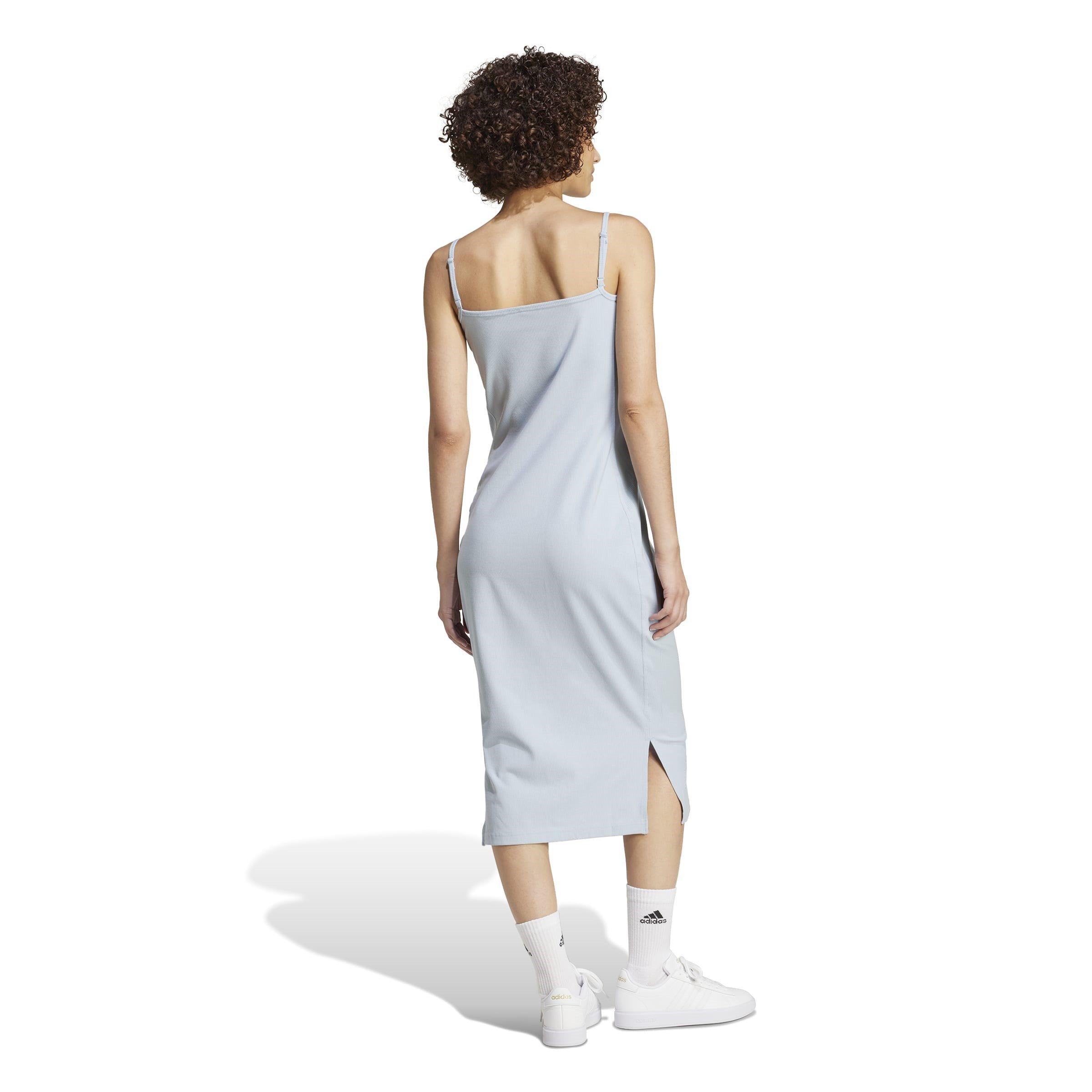 Wonder Blue - adidas - ALL SZN Rib Fitted Midi Dress - 3