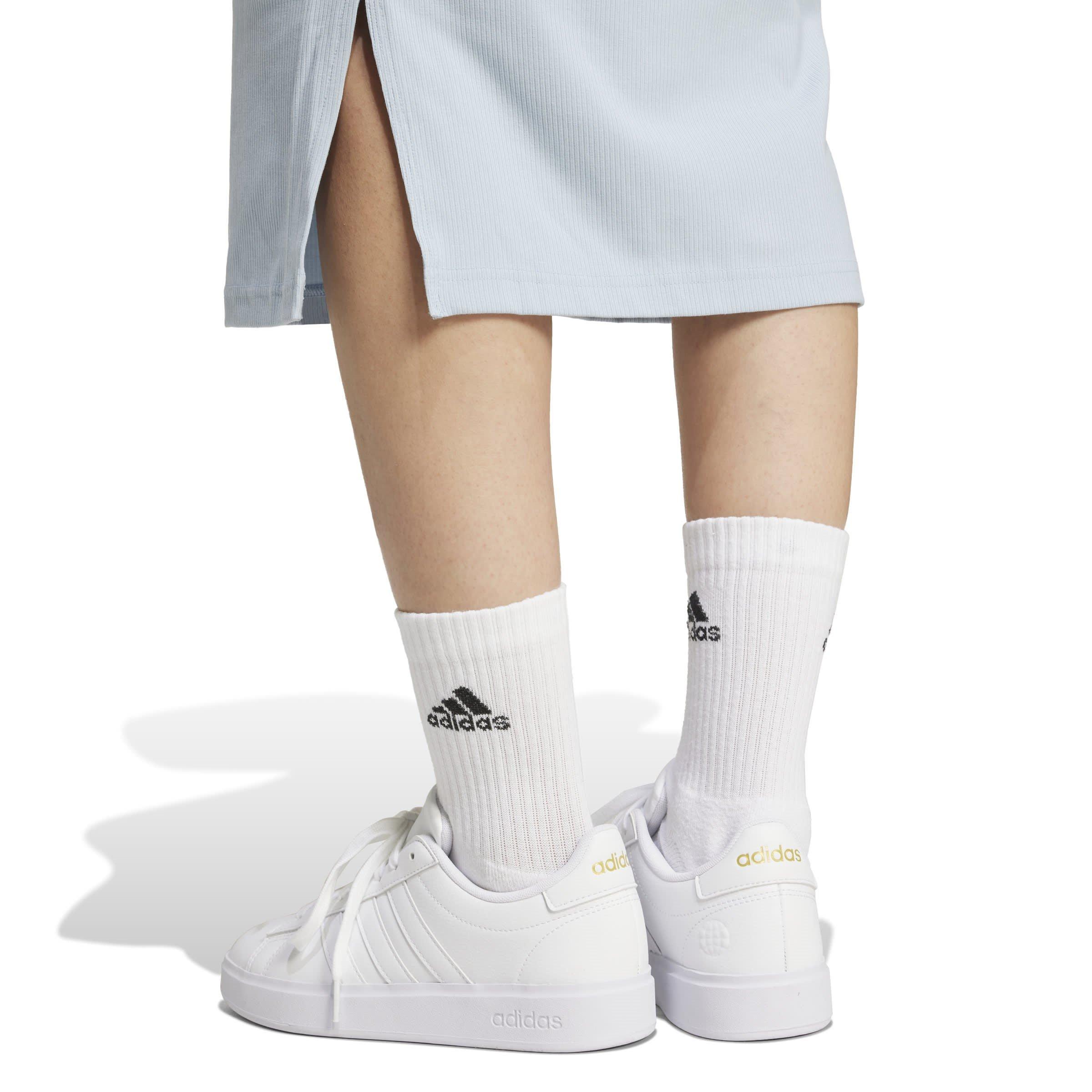 Wonder Blue - adidas - ALL SZN Rib Fitted Midi Dress - 5