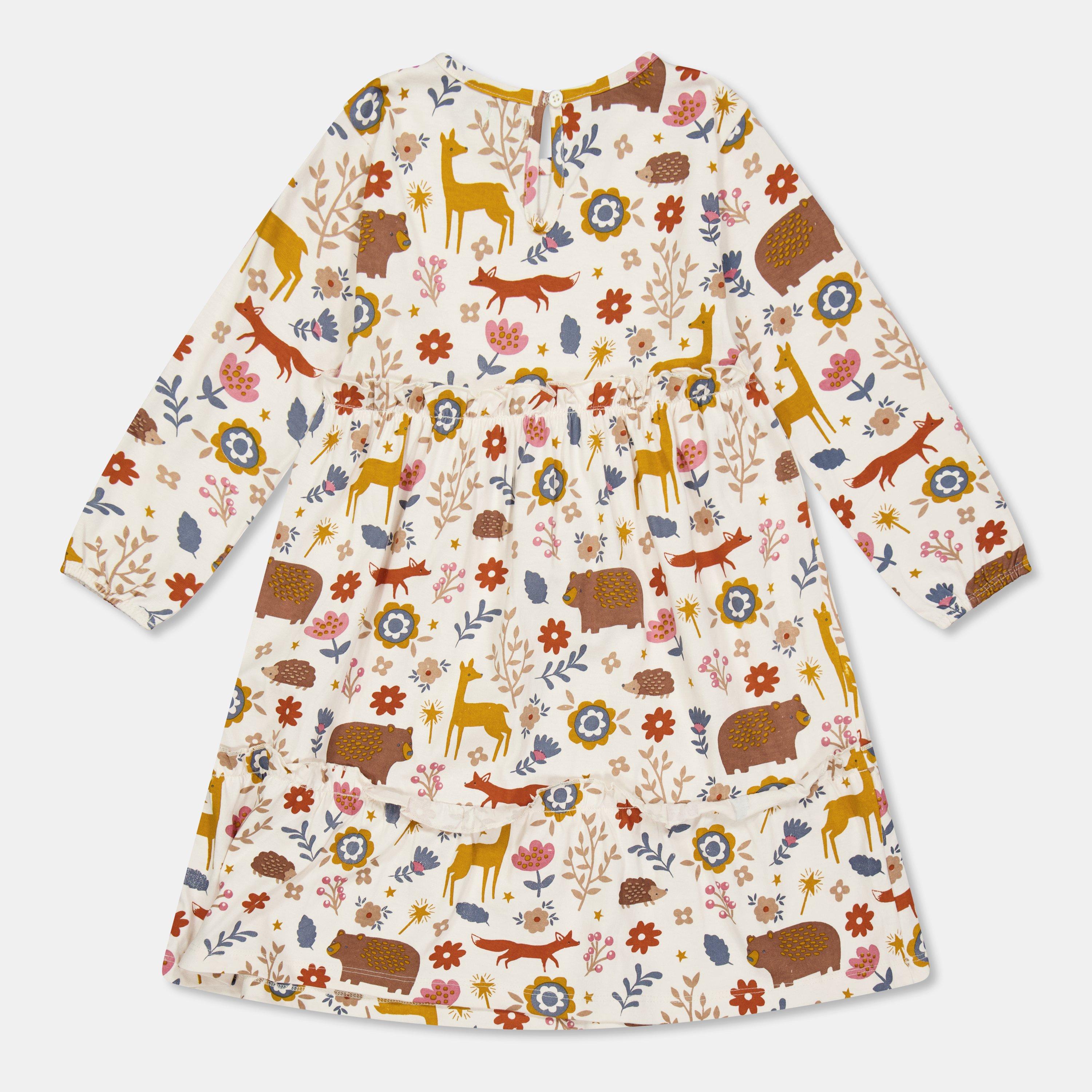 Multi - Lilly and Sid - Multicoloured Animal Forest Print A Line Dress - 2