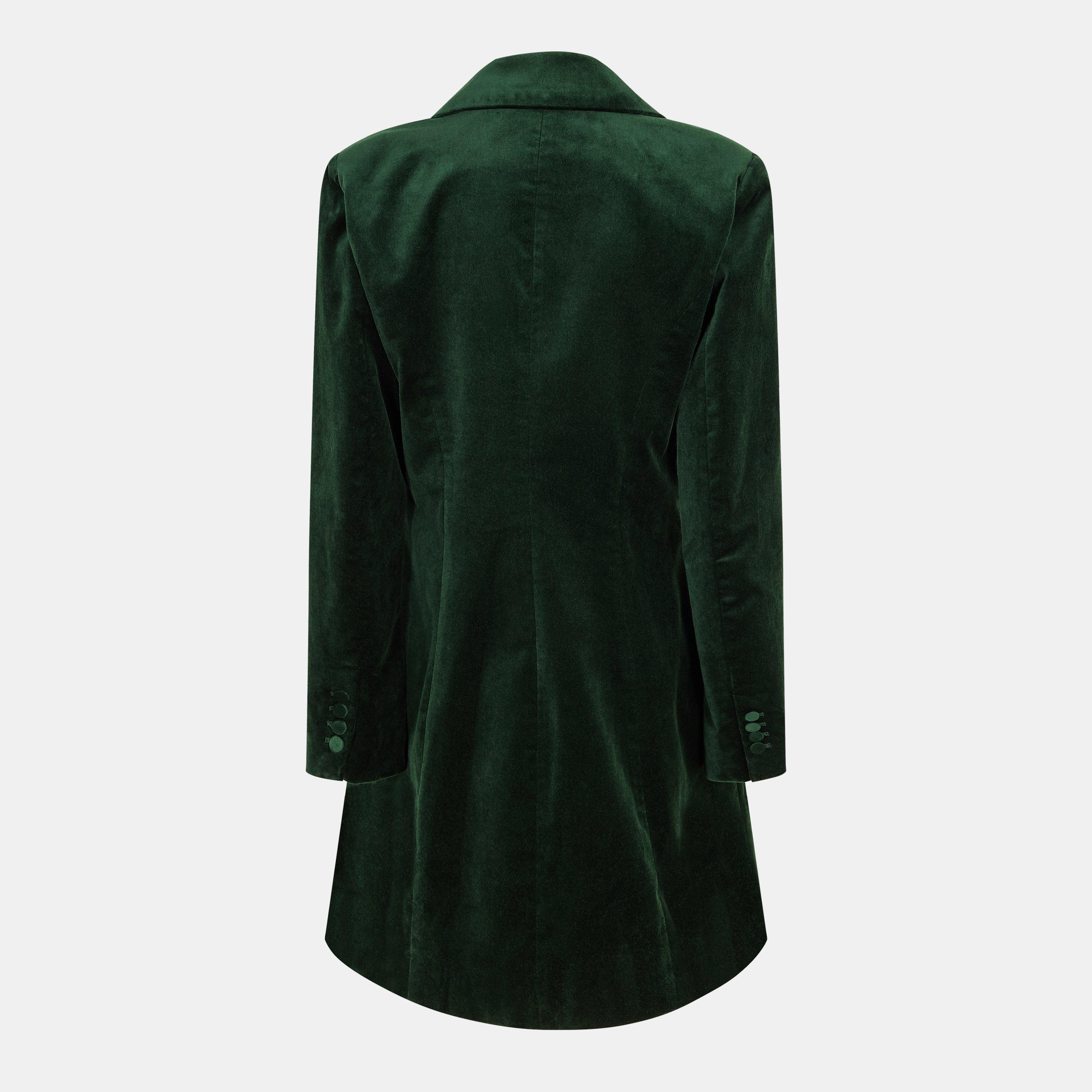 pine green003 - Good American - Women's Velvet Executive Blazer Dress - 2