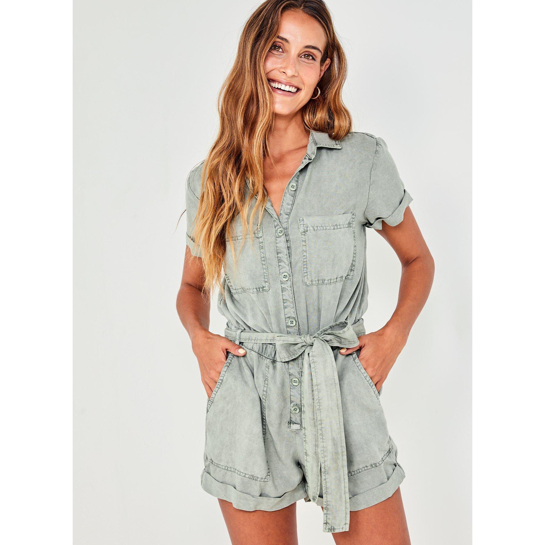 Soft Army - Bella Dahl - Women's Utility Jumpsuit - 2