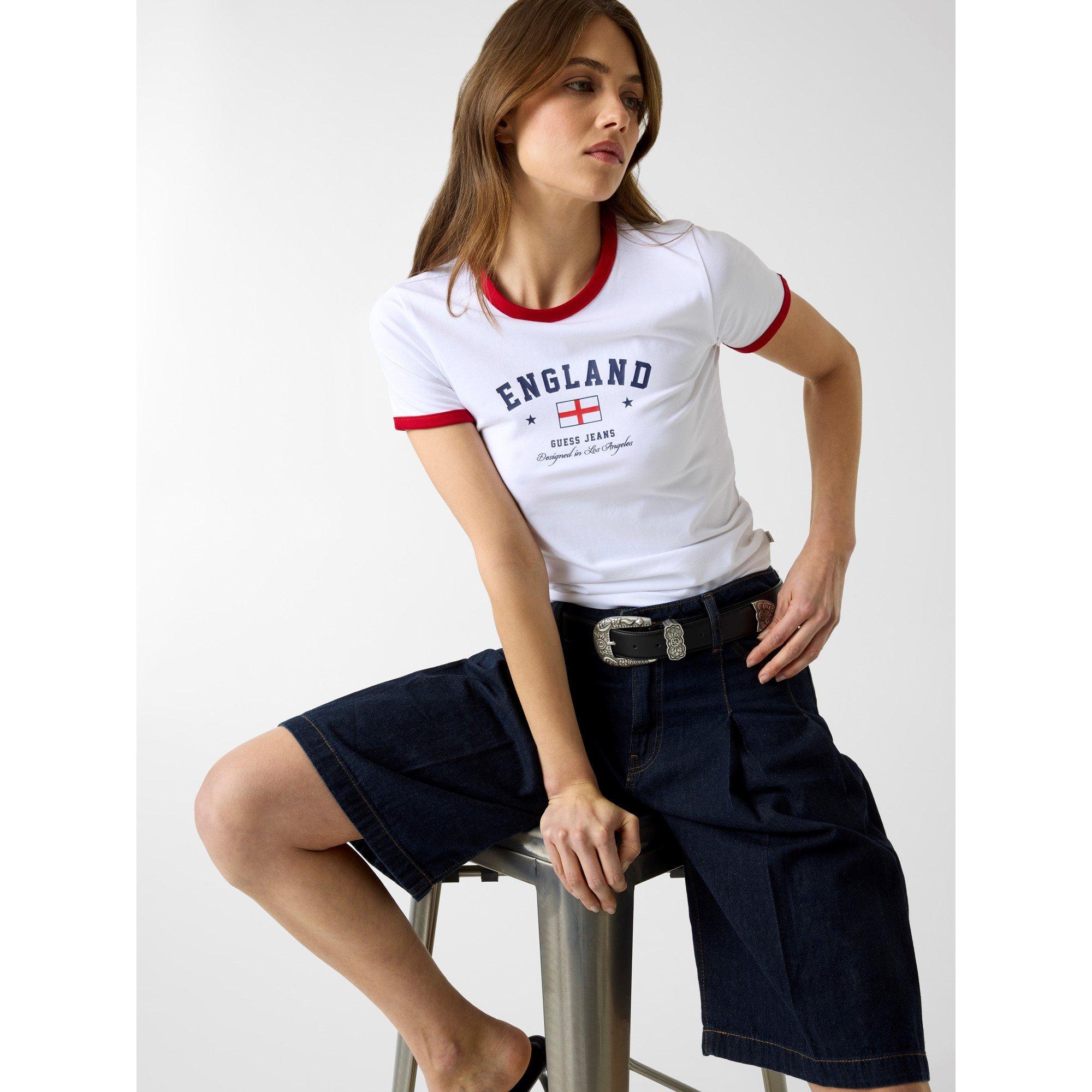 England White - Guess - Women's Slim World Cup™ Fit T-Shirt - 3