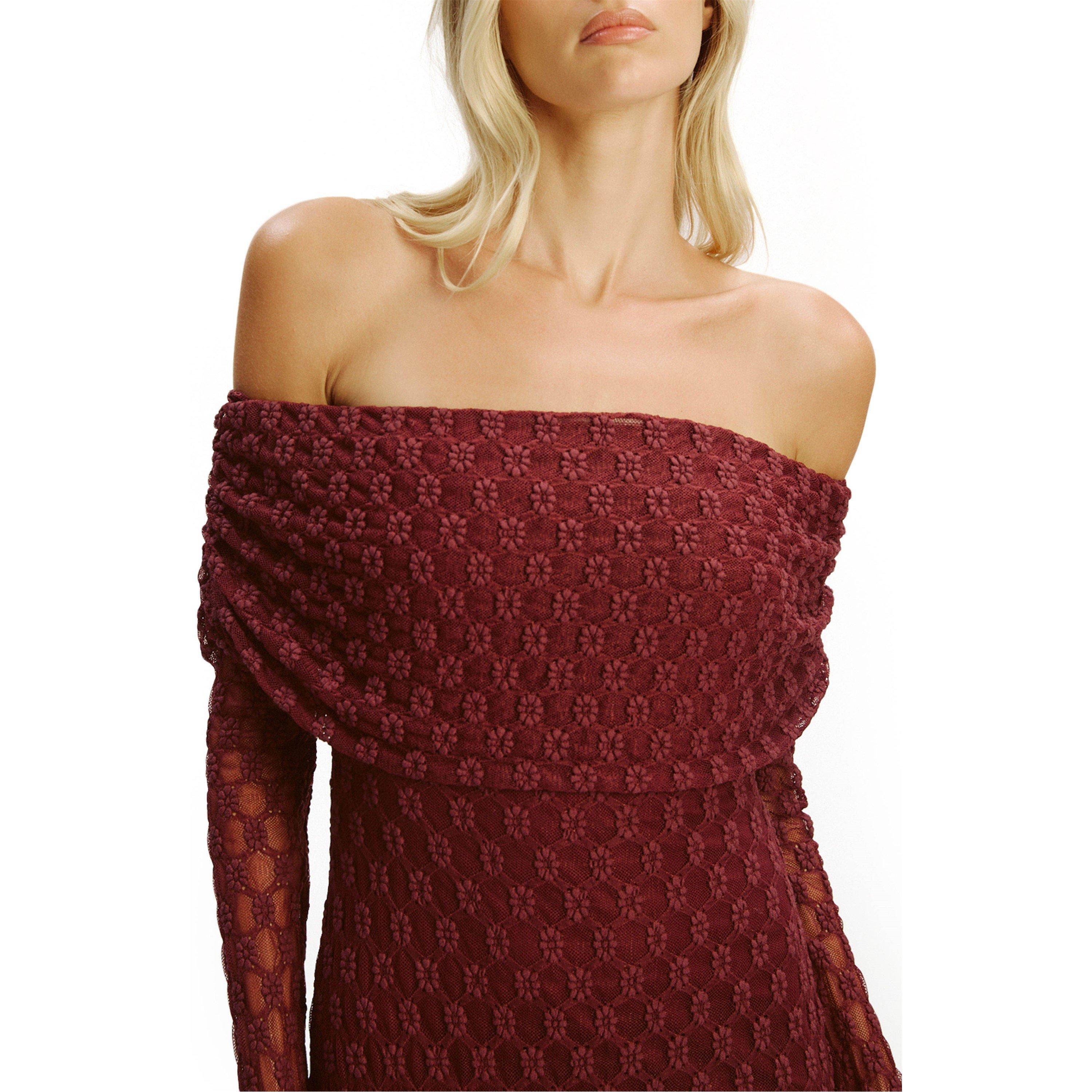 Deep Plum - Bardot - BD Adoni OffSh Dr Ld61 - 7