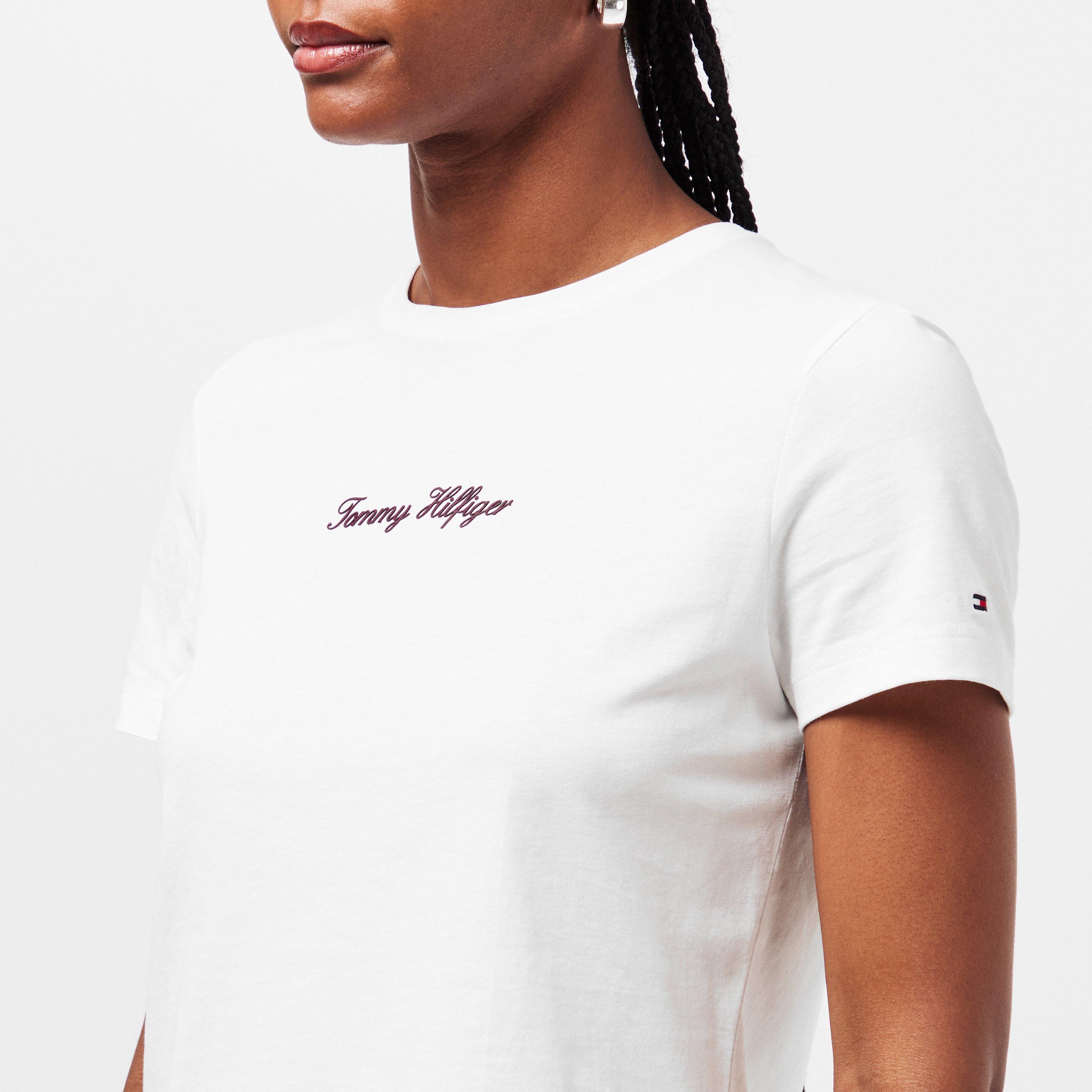 Tommy Hilfiger Women's Script Short Sleeve T-Shirt | FRASERS
