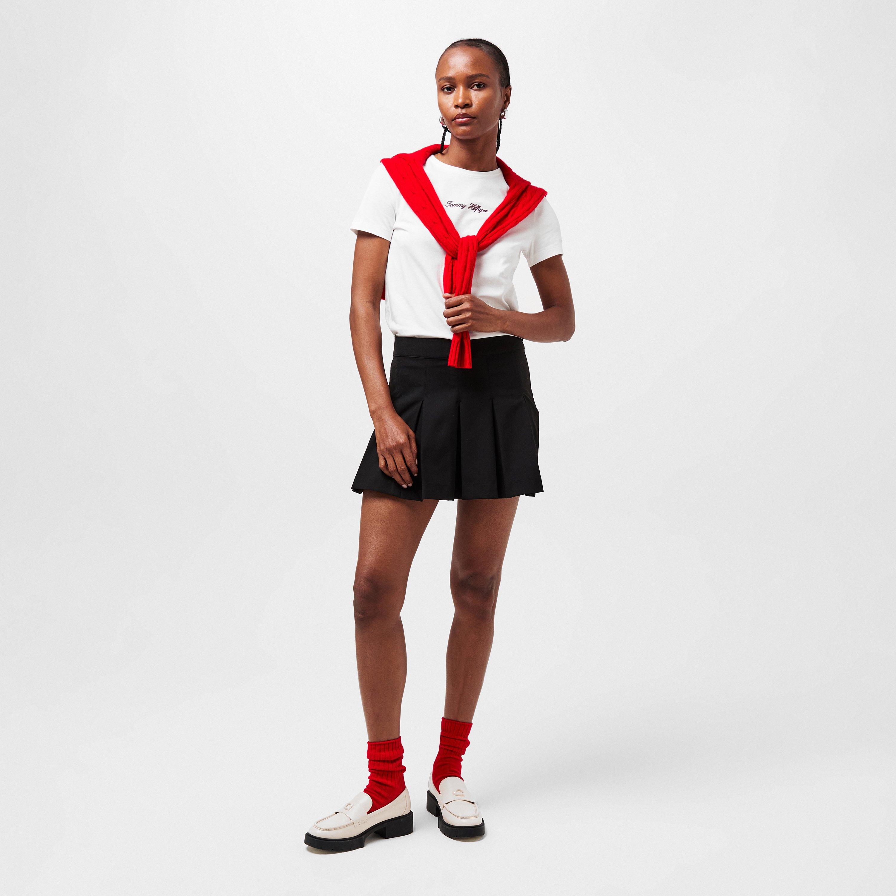 Ecru - Tommy Hilfiger - Women's Script Short-Sleeve Regular Fit T-Shirt - 6