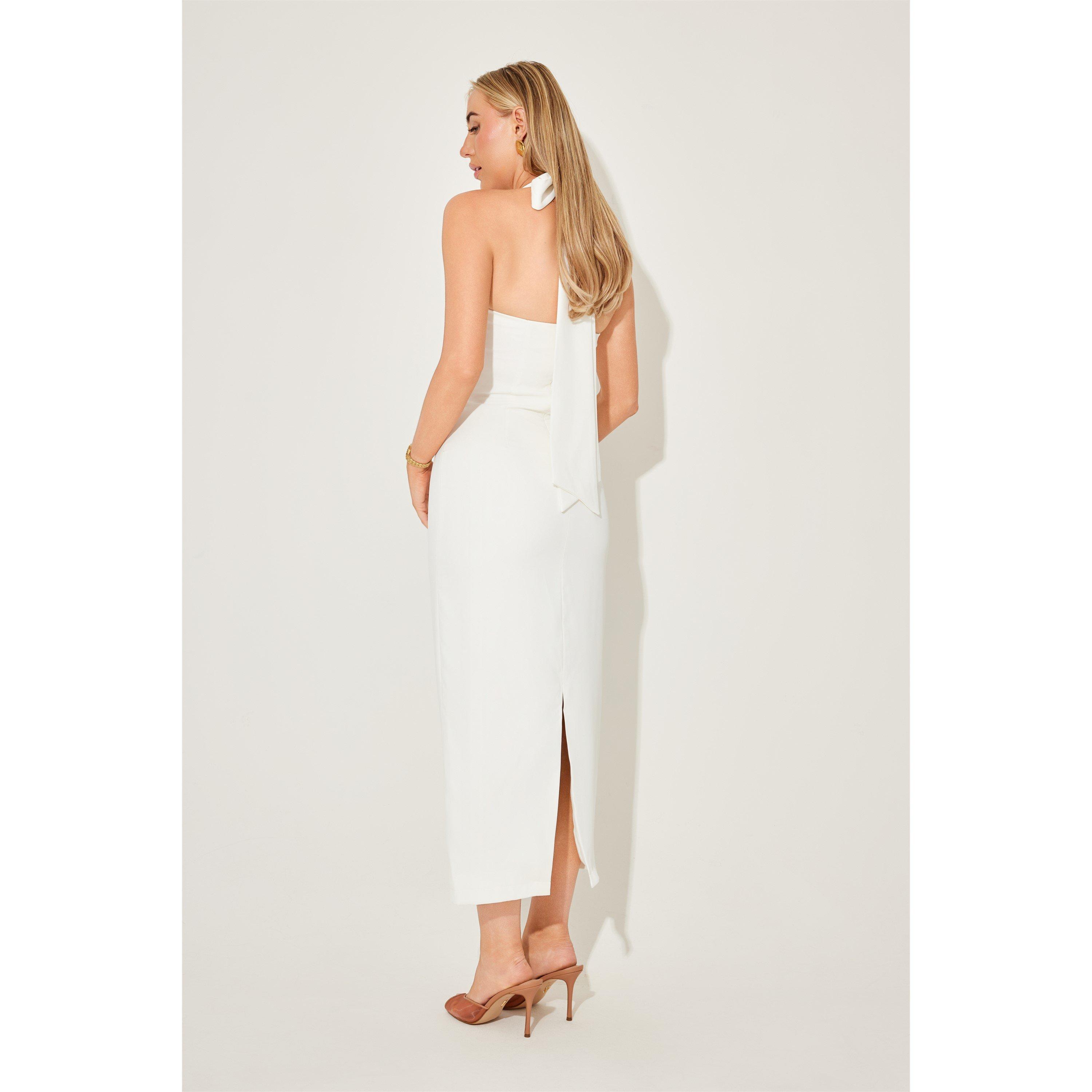 White - Odd Muse - The Ultimate Muse V-Neck Midi Dress - 2
