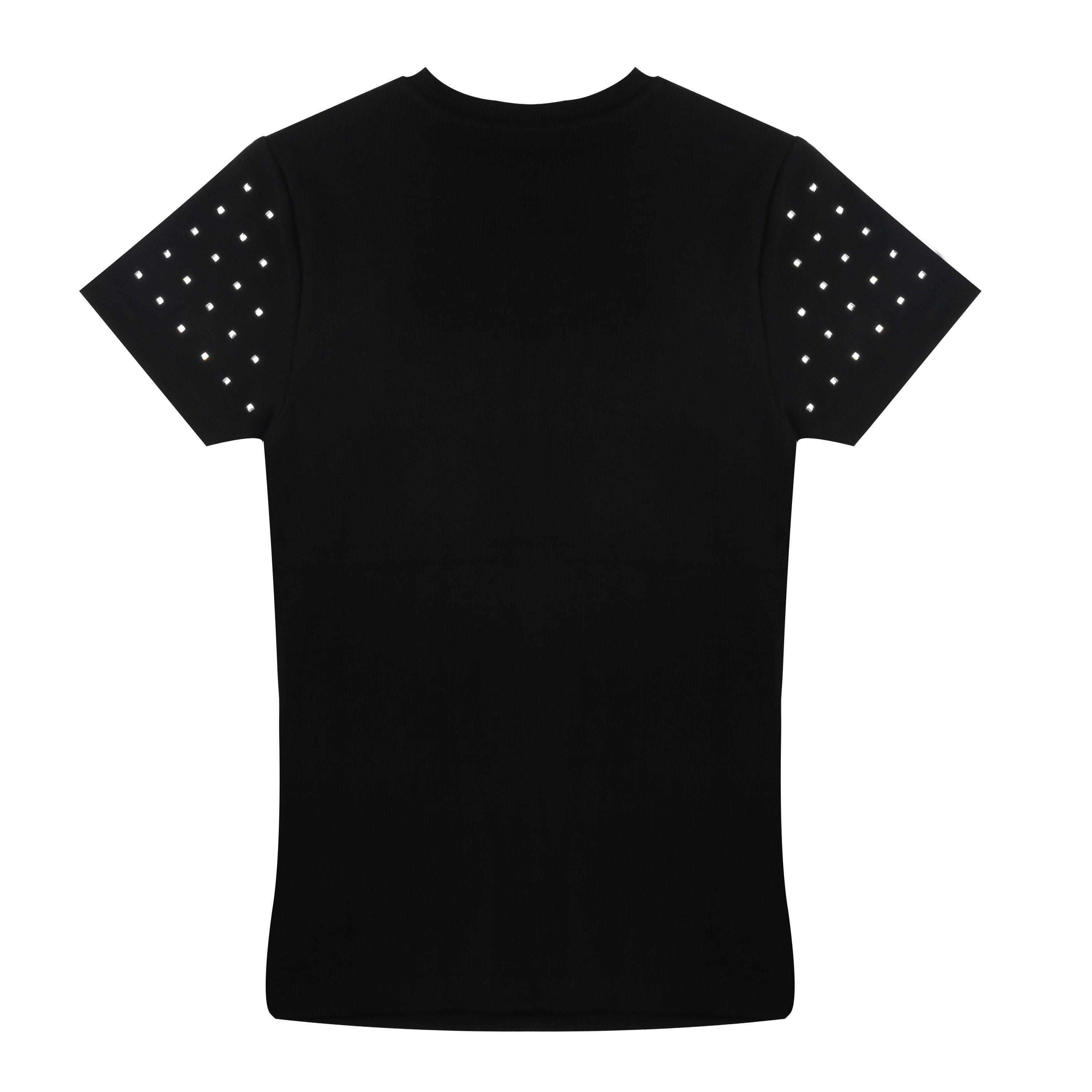 Black - Biba - Women's Sparkle Regular Fit T-Shirt - 2