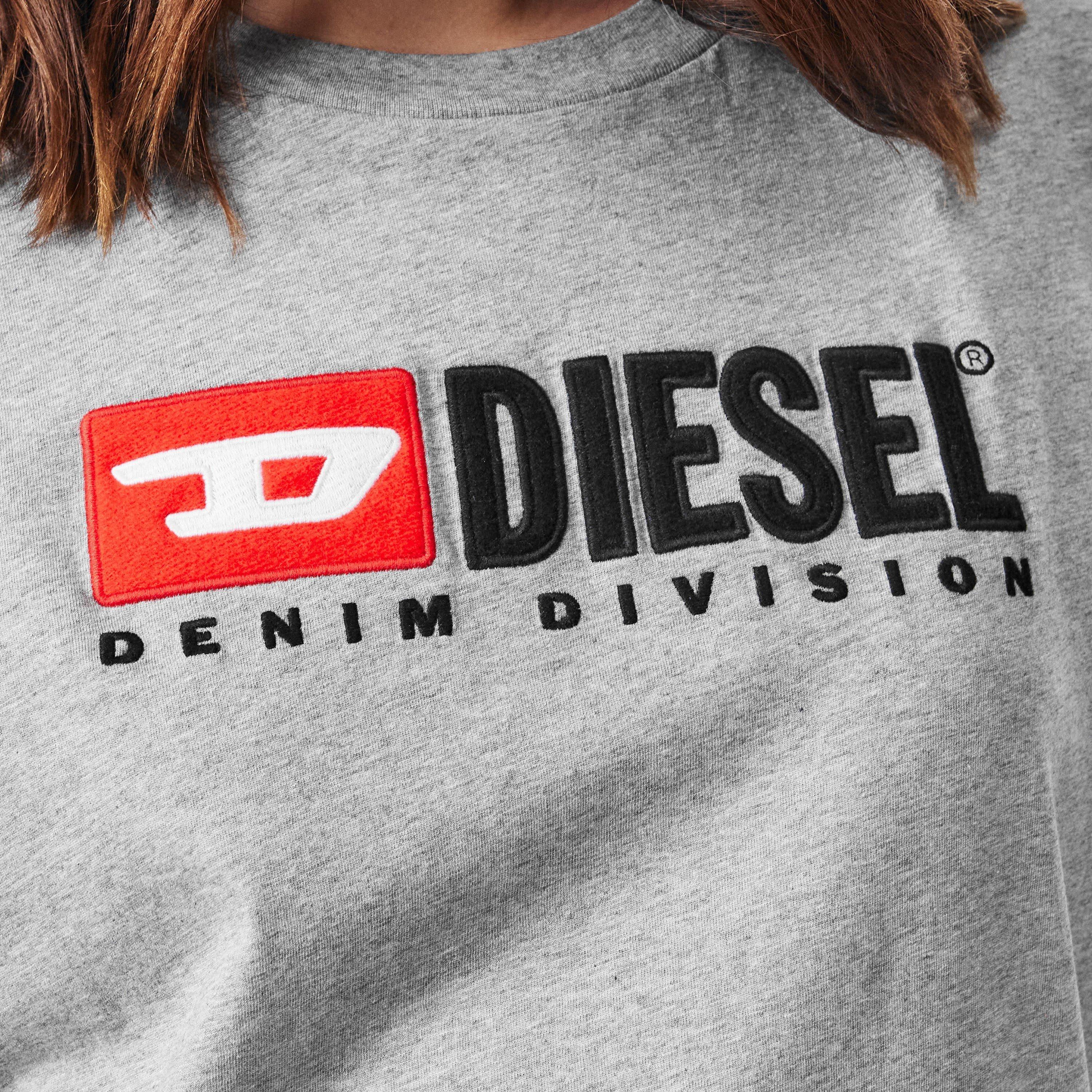 Grey Melange - Diesel - Women's Urban Relaxed Fit T-Shirt Dress - 5