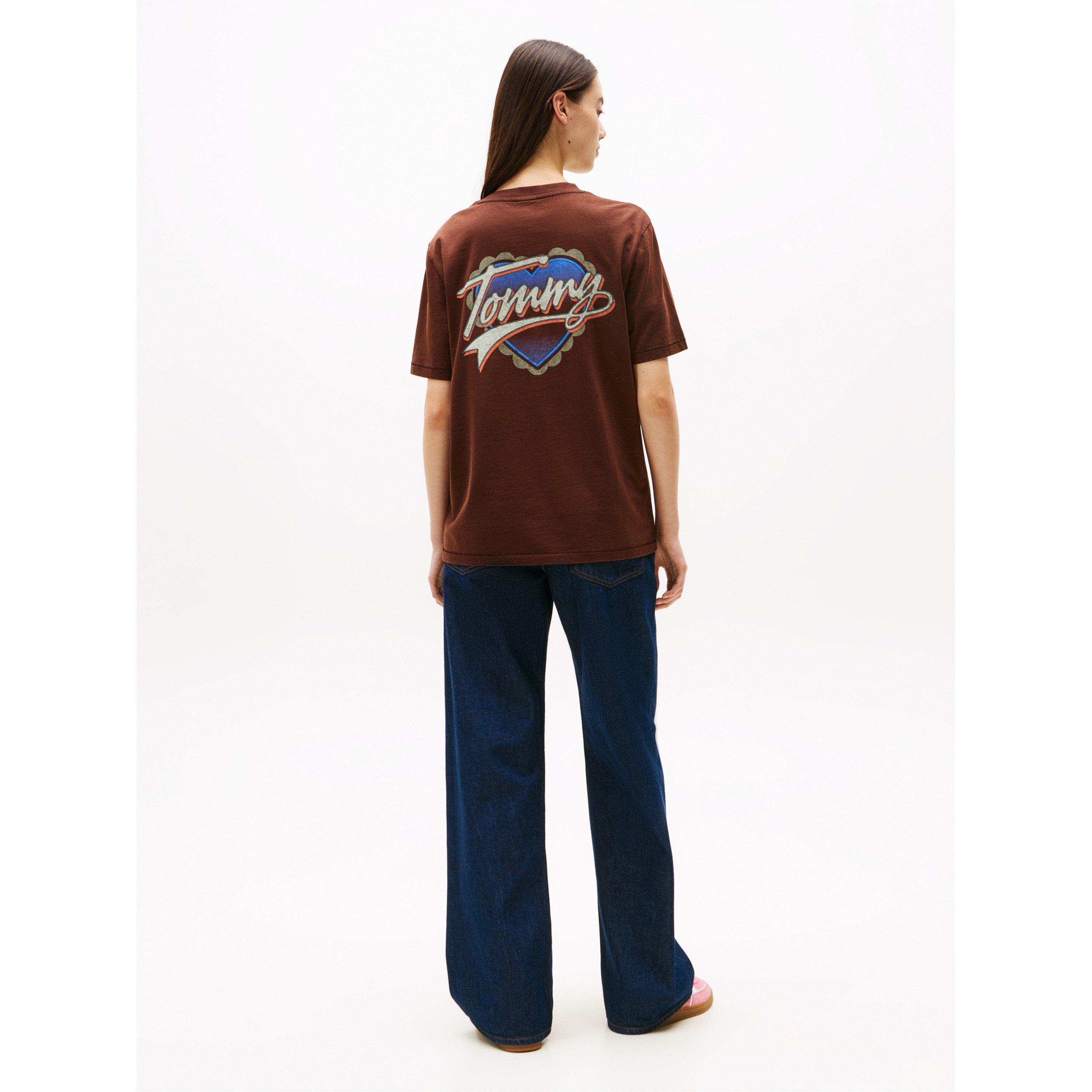 Rich Brown - Tommy Jeans - Women's TJ Wash Heart Regular Fit T-Shirt - 4