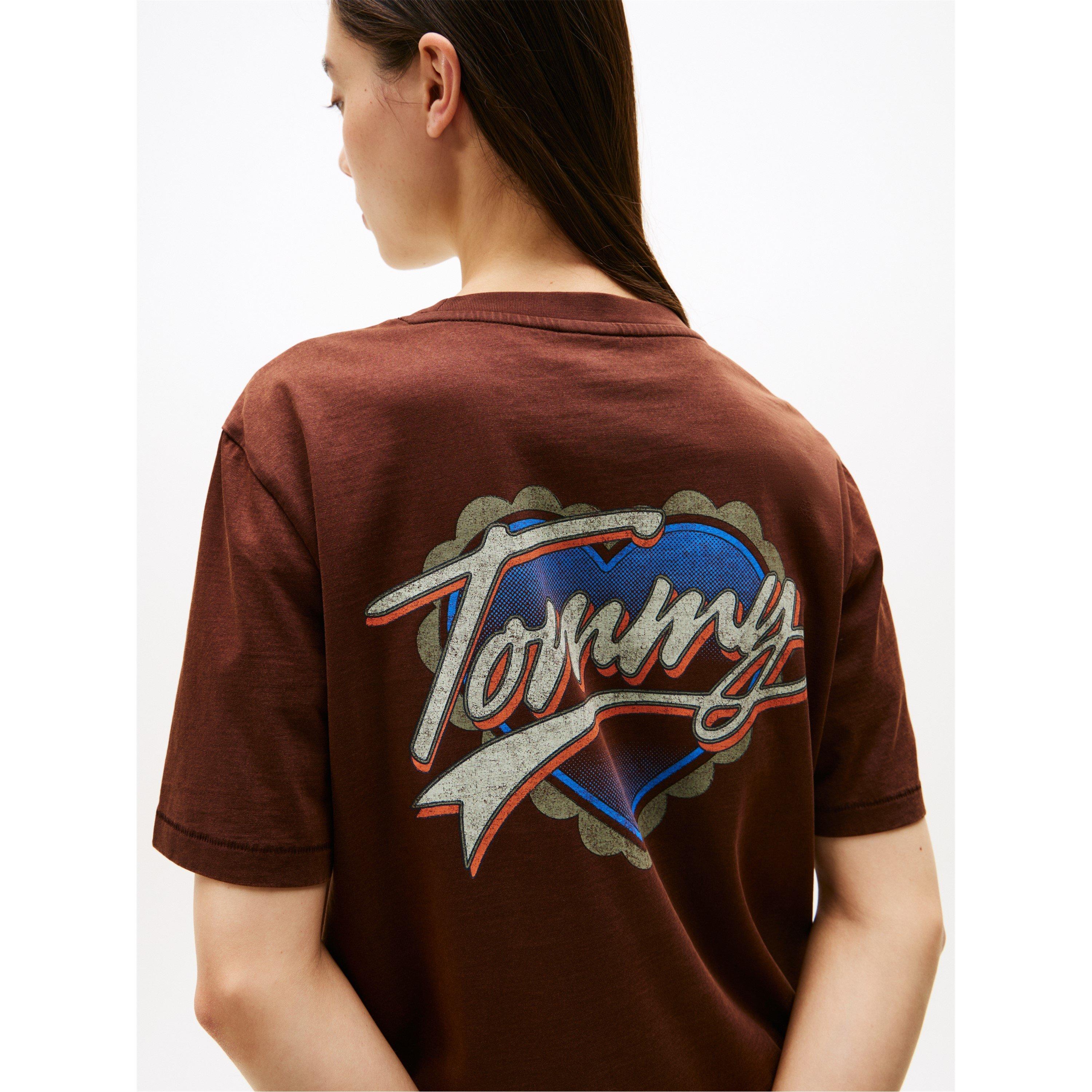 Rich Brown - Tommy Jeans - Women's TJ Wash Heart Regular Fit T-Shirt - 5
