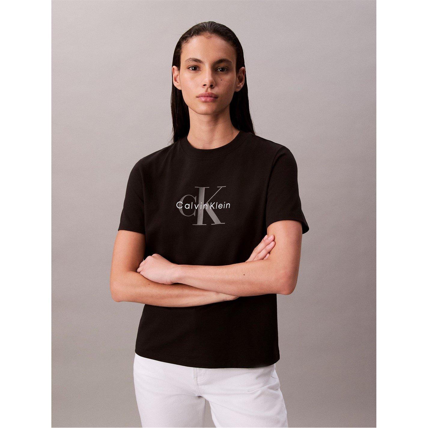Black - Calvin Klein Jeans - Women's CKJ Mono Hero Regular Fit T-Shirt - 3