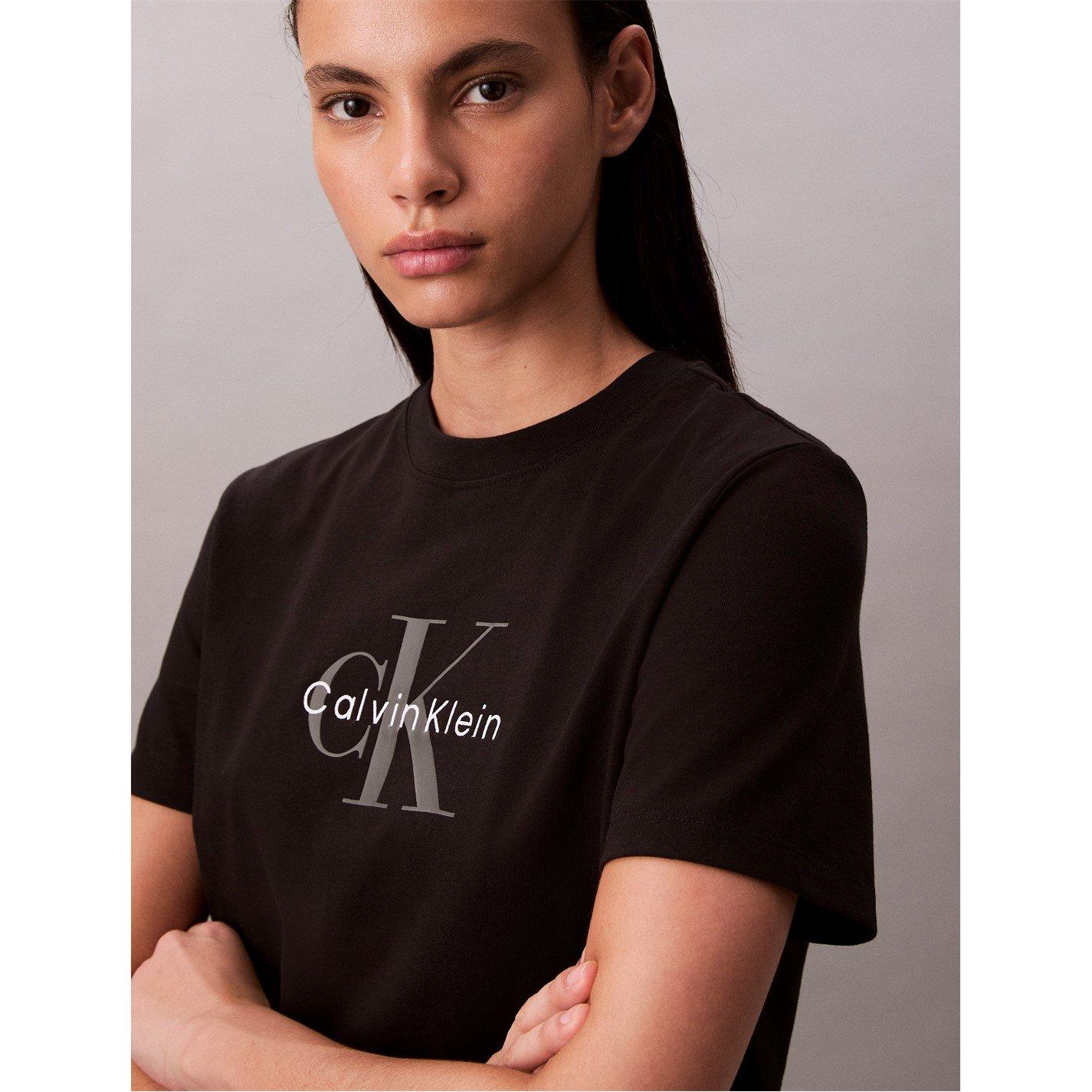 Black - Calvin Klein Jeans - Women's CKJ Mono Hero Regular Fit T-Shirt - 5