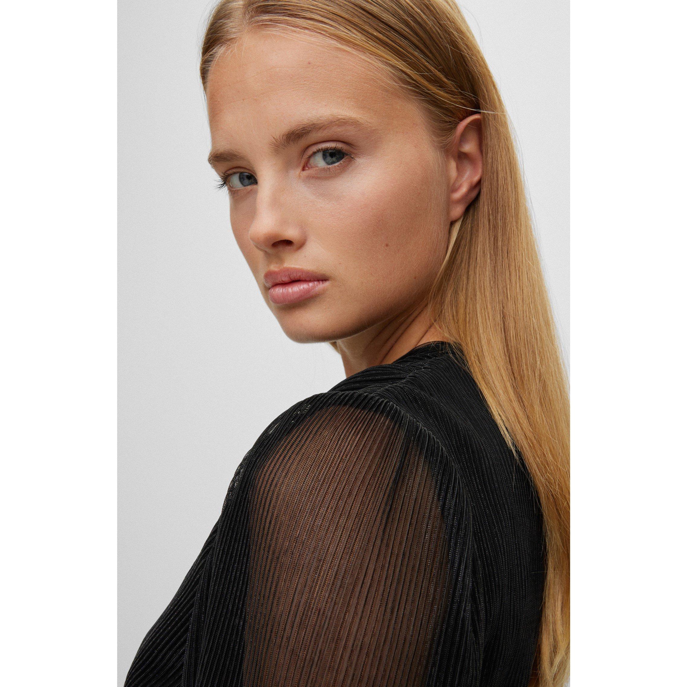 Black - Boss - Women's Diplissima Wrap Design Dress - 3