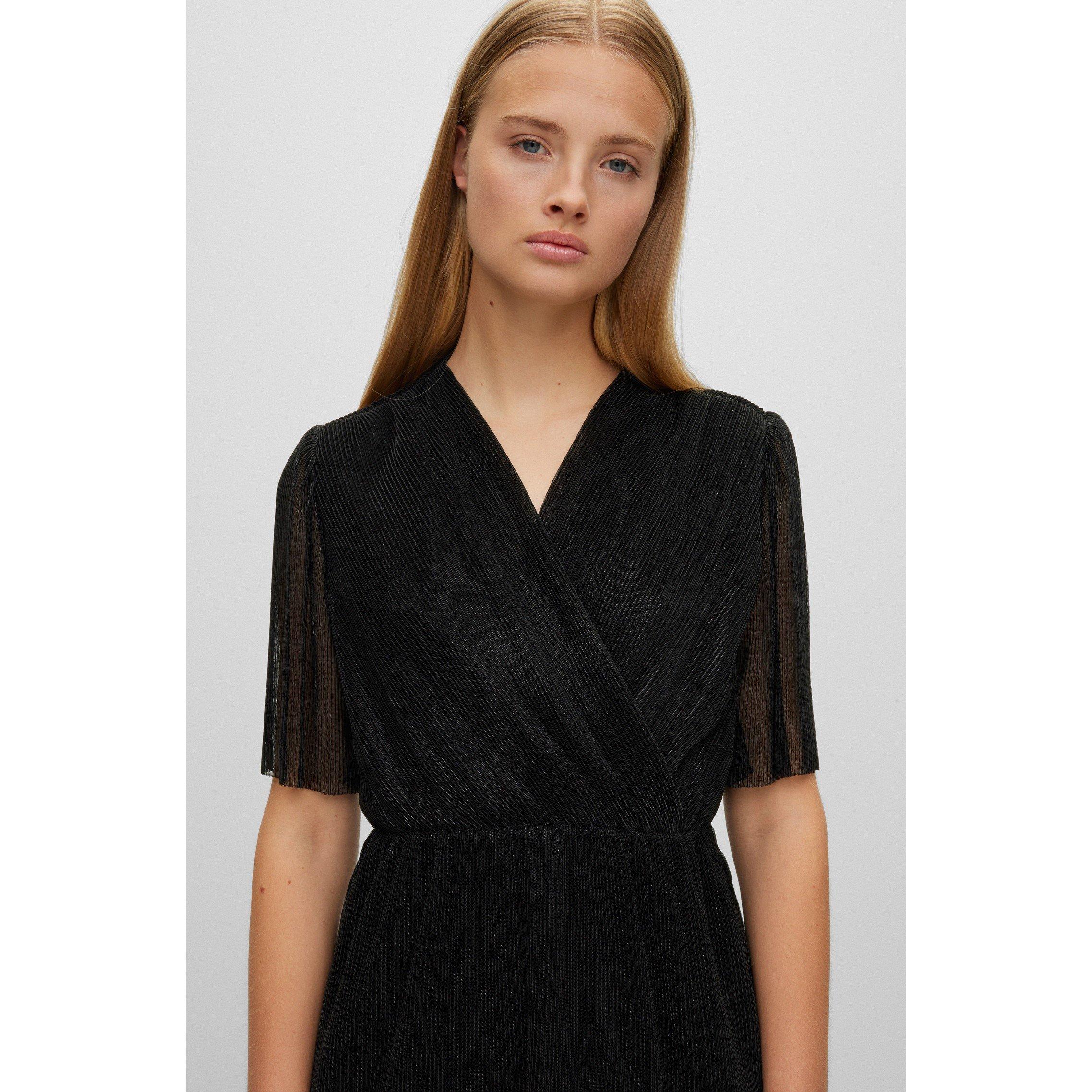 Black - Boss - Women's Diplissima Wrap Design Dress - 4