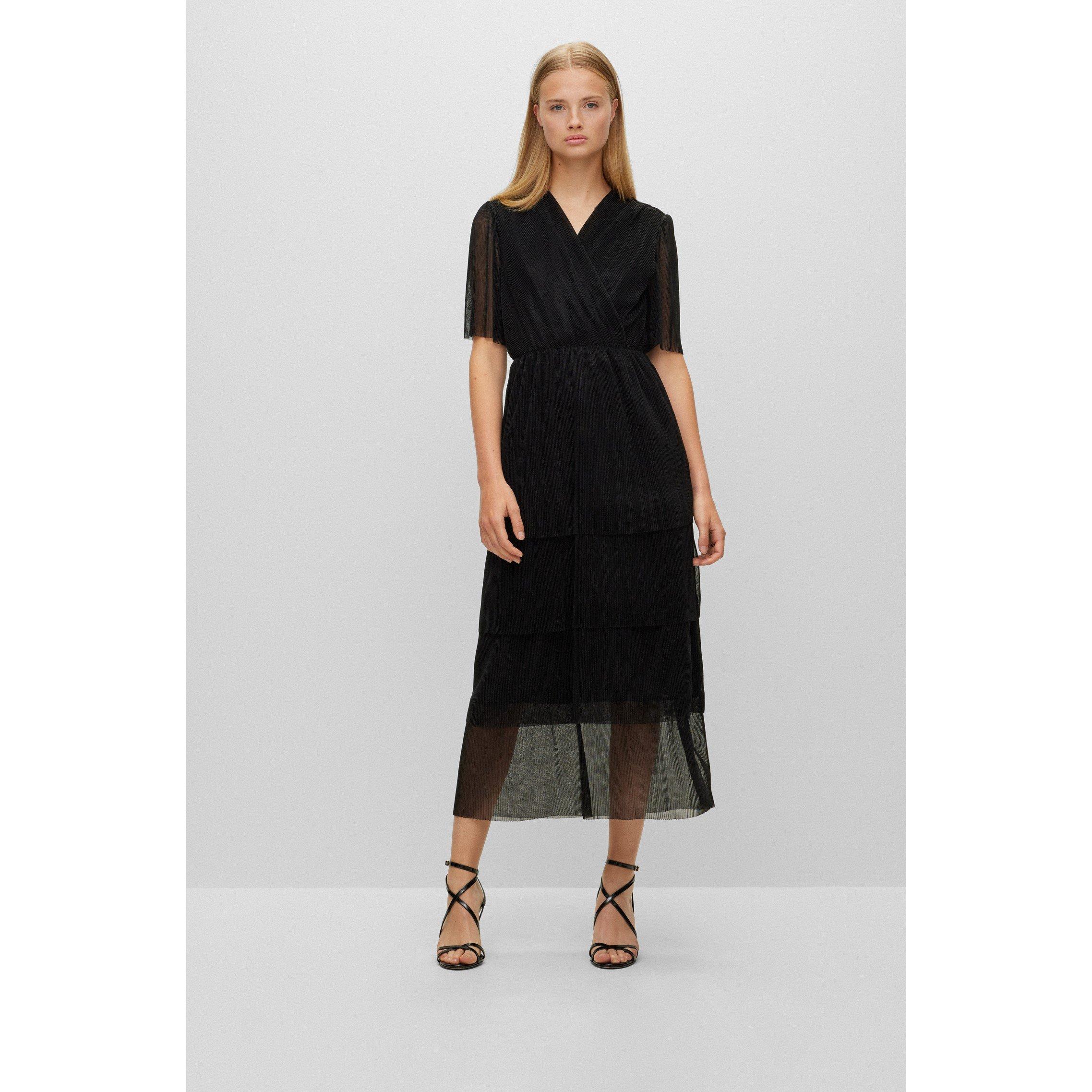 Black - Boss - Women's Diplissima Wrap Design Dress - 5