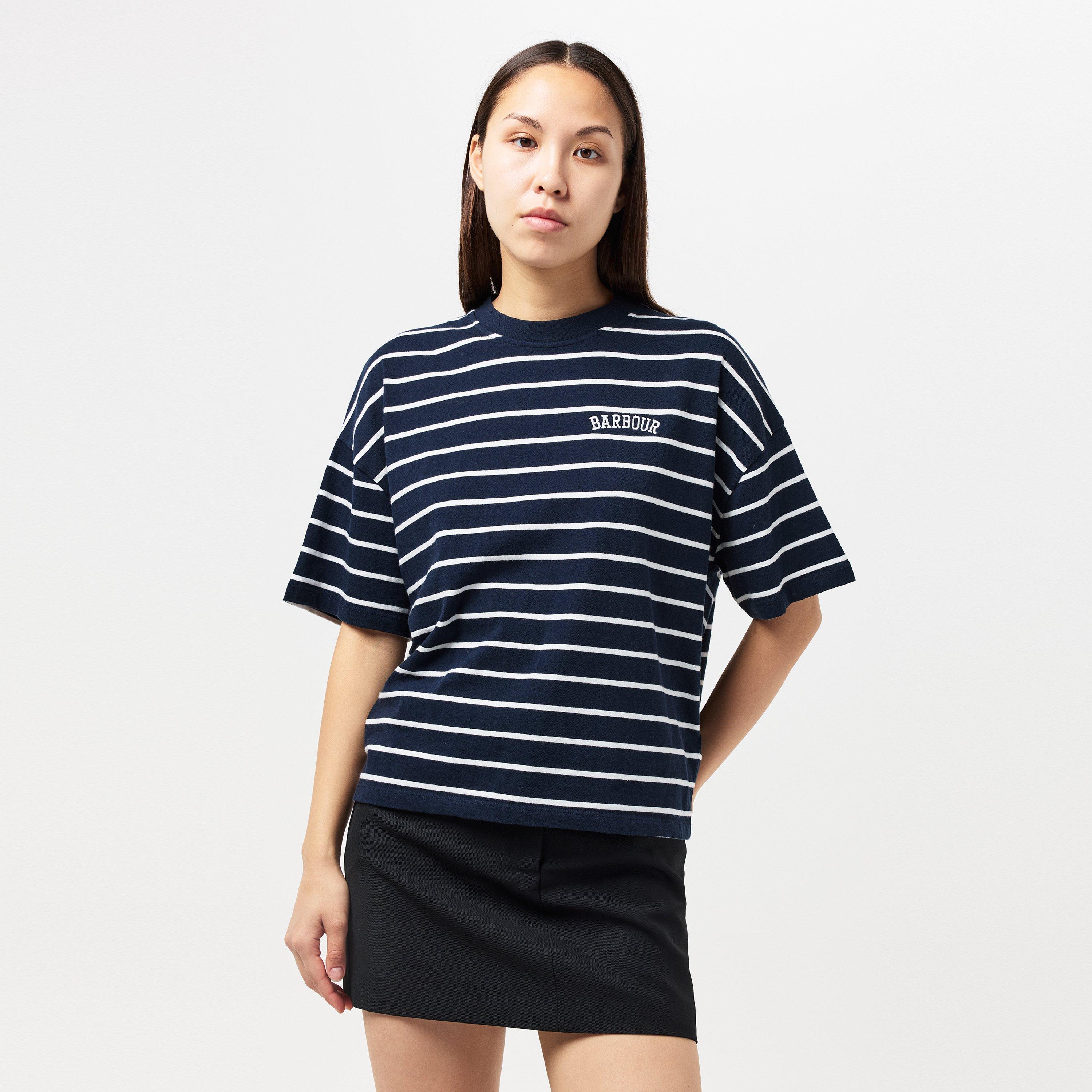Navy Stripe - Barbour - Faye Striped T-Shirt - 3