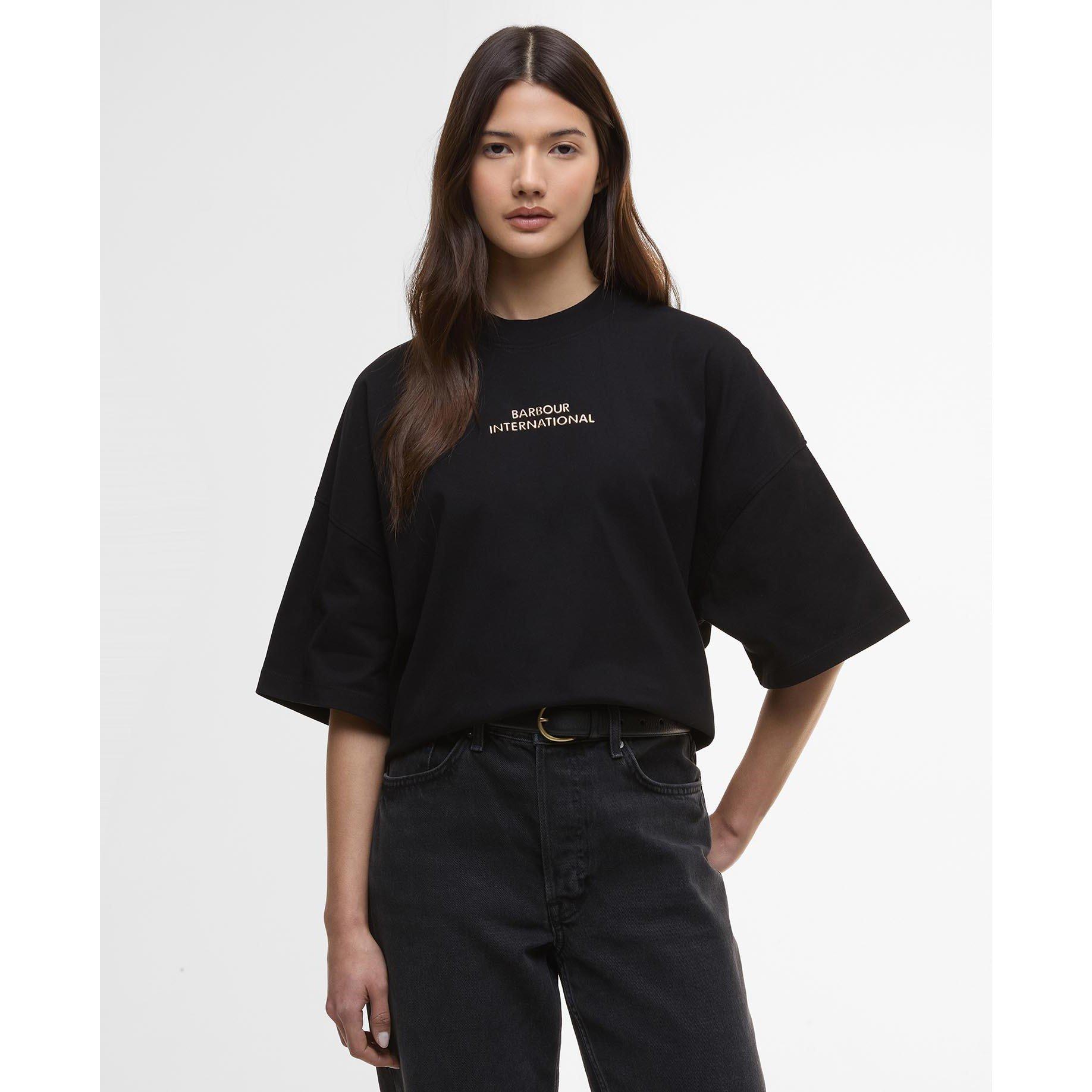 Black - Barbour International - Kaia Oversized T-Shirt - 2