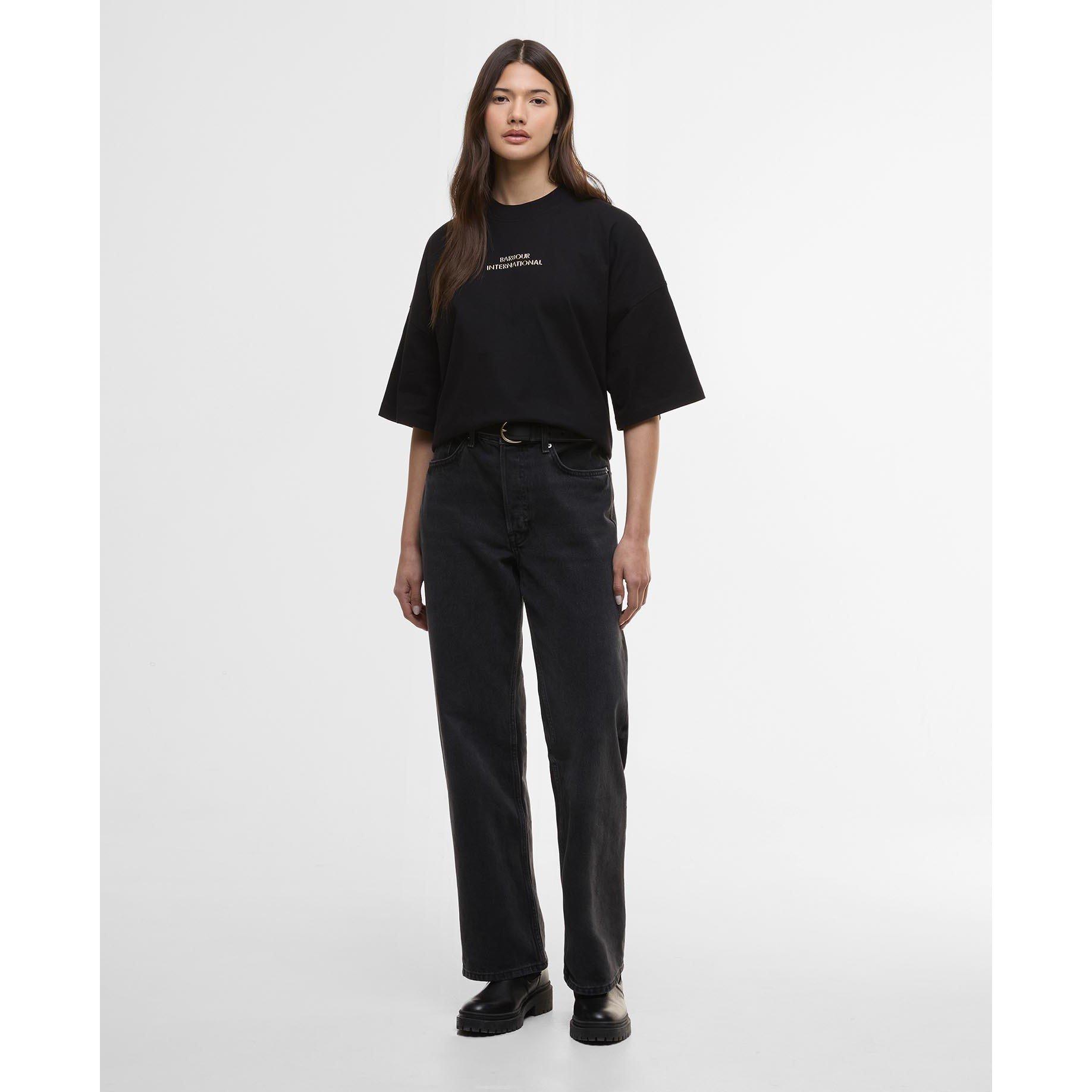 Black - Barbour International - Kaia Oversized T-Shirt - 6