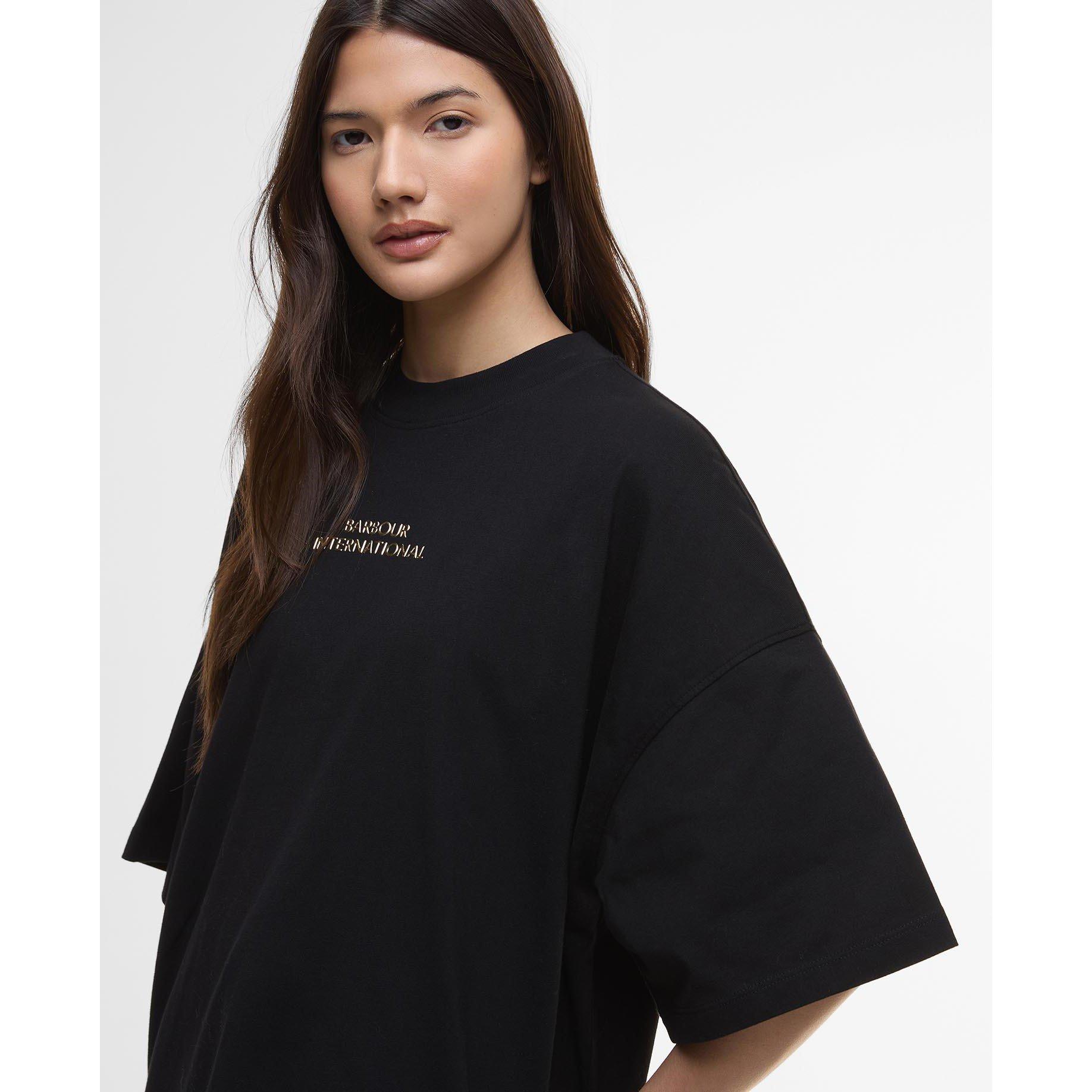 Black - Barbour International - Kaia Oversized T-Shirt - 4